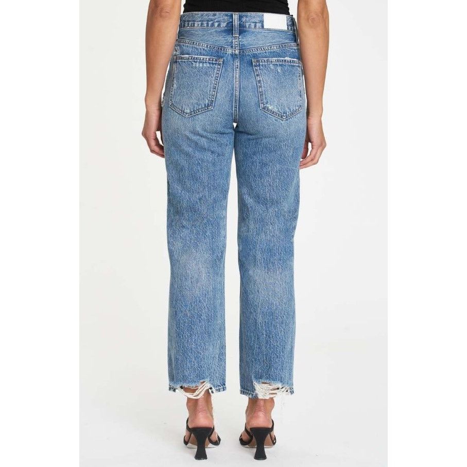 Pistola Pistola Cassie High Rise Straight Crop Distressed Jeans Size 31" - 2 Thumbnail