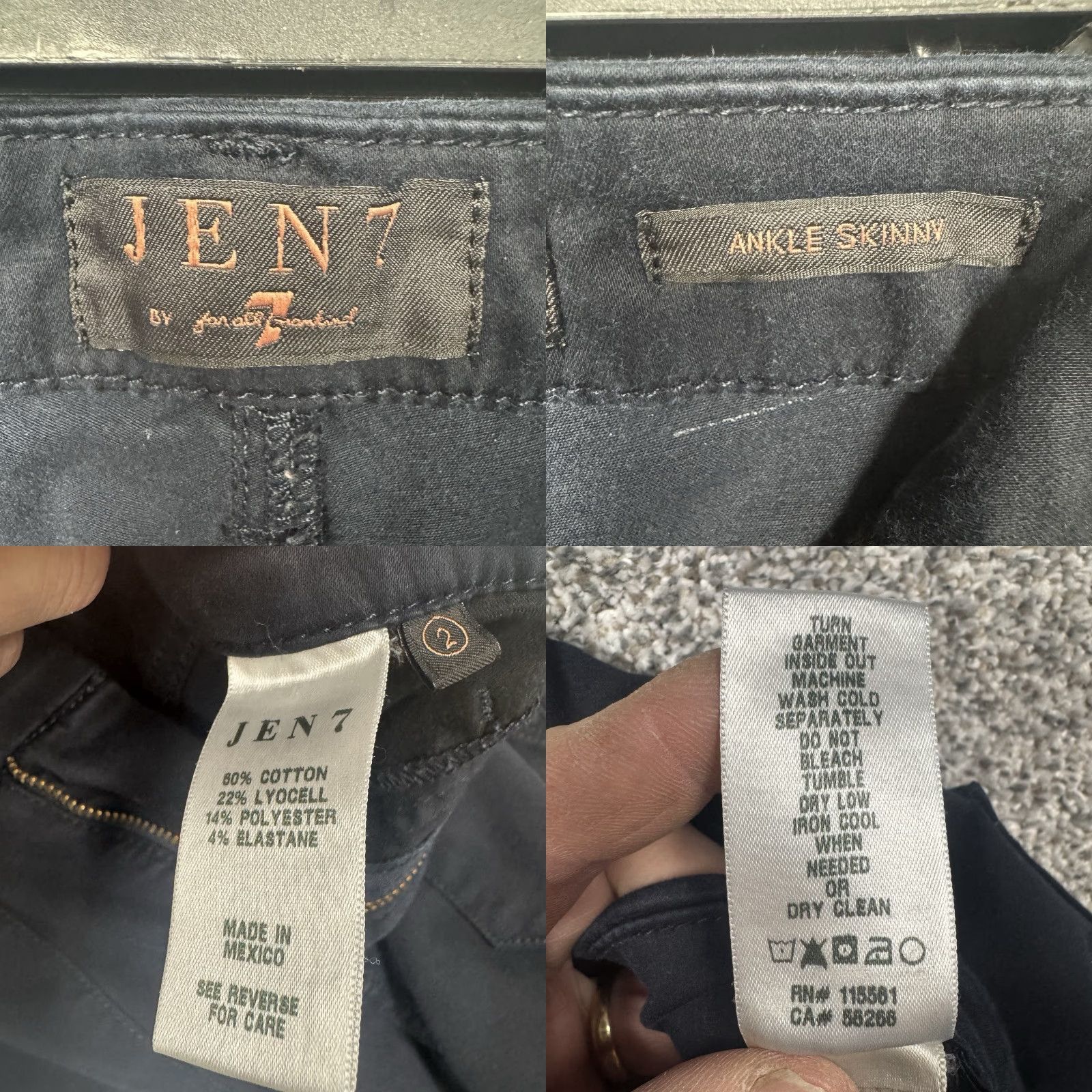 7 For All Mankind 7 For All Mankind Jen7 Jeans Size 2 Blue Stretch Ankle Skinny Polished Basics Slim Regular Womens Size 26" / US 2 / IT 38 - 8 Thumbnail