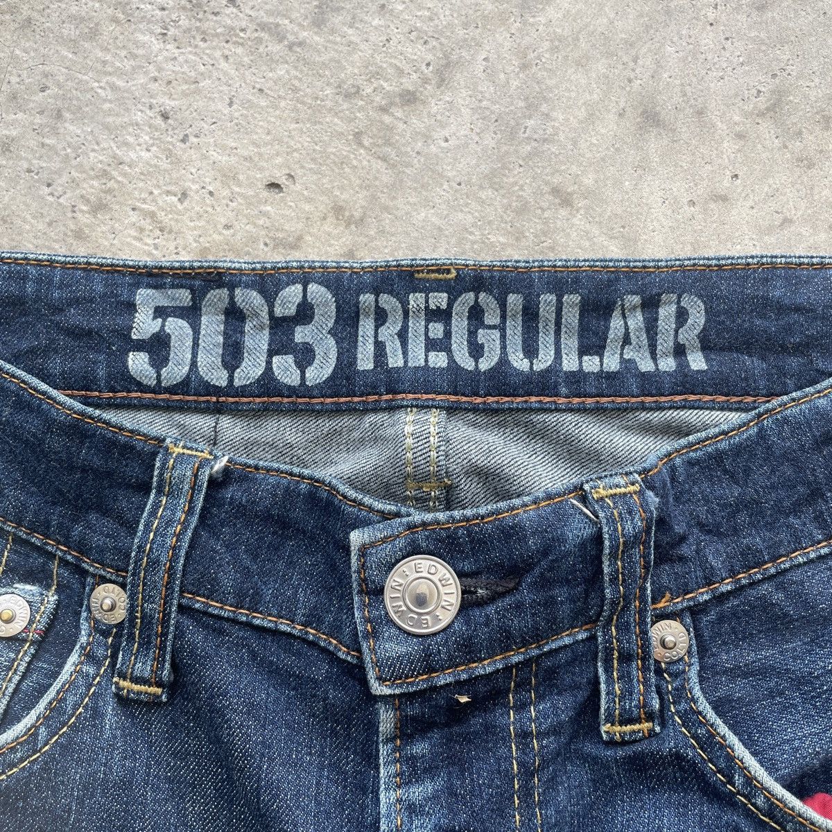 Edwin W30 Vintage Edwin 503 Regular Distressed Jeans Pants Denim Size US 30 / EU 46 - 6 Thumbnail