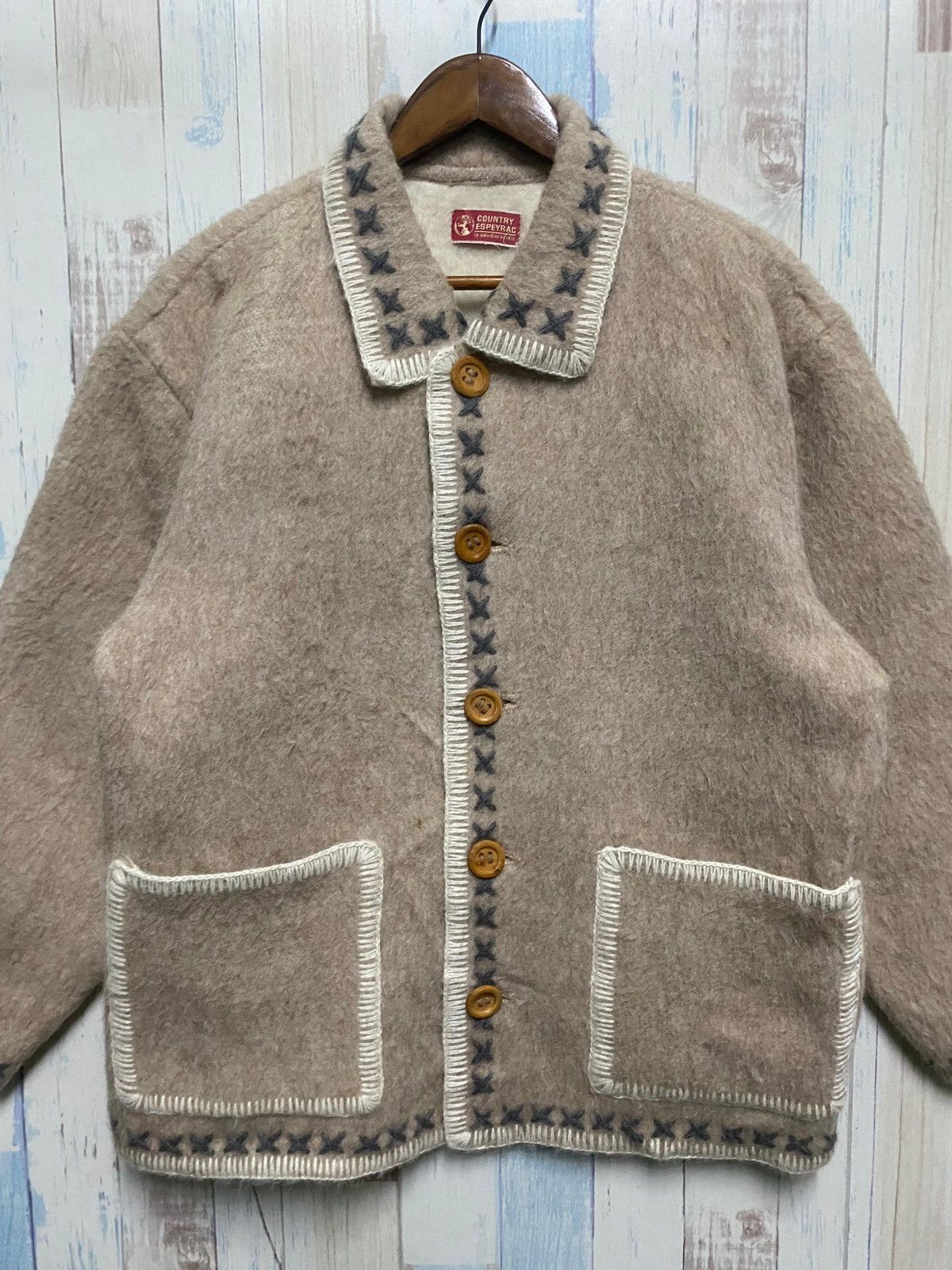 Japanese Brand Rare Vintage Alpaca Wool Country Espeyrac Jacket Size US XL / EU 56 / 4 - 5 Thumbnail