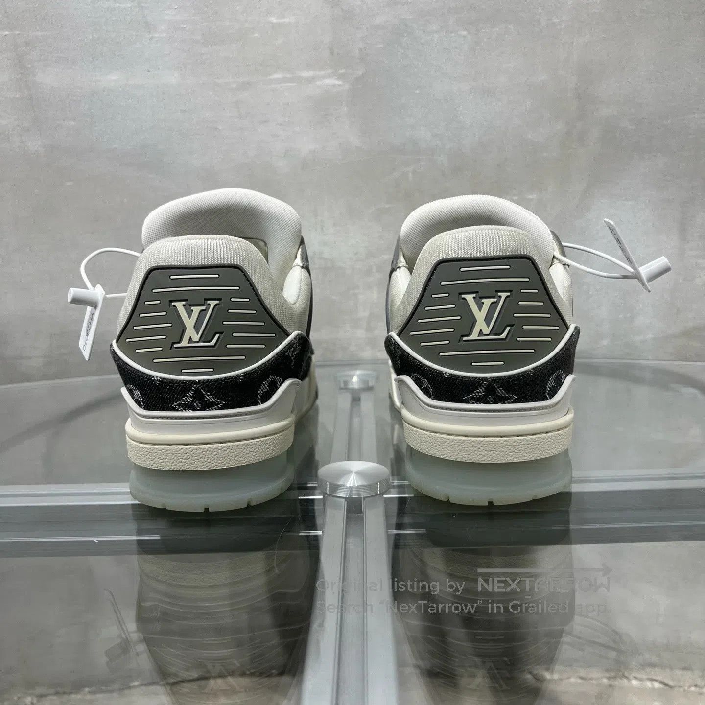 Louis Vuitton Louis Vuitton Trainer New Gray-and-White Jeans shoes Size US 8 / EU 41 - 6 Thumbnail