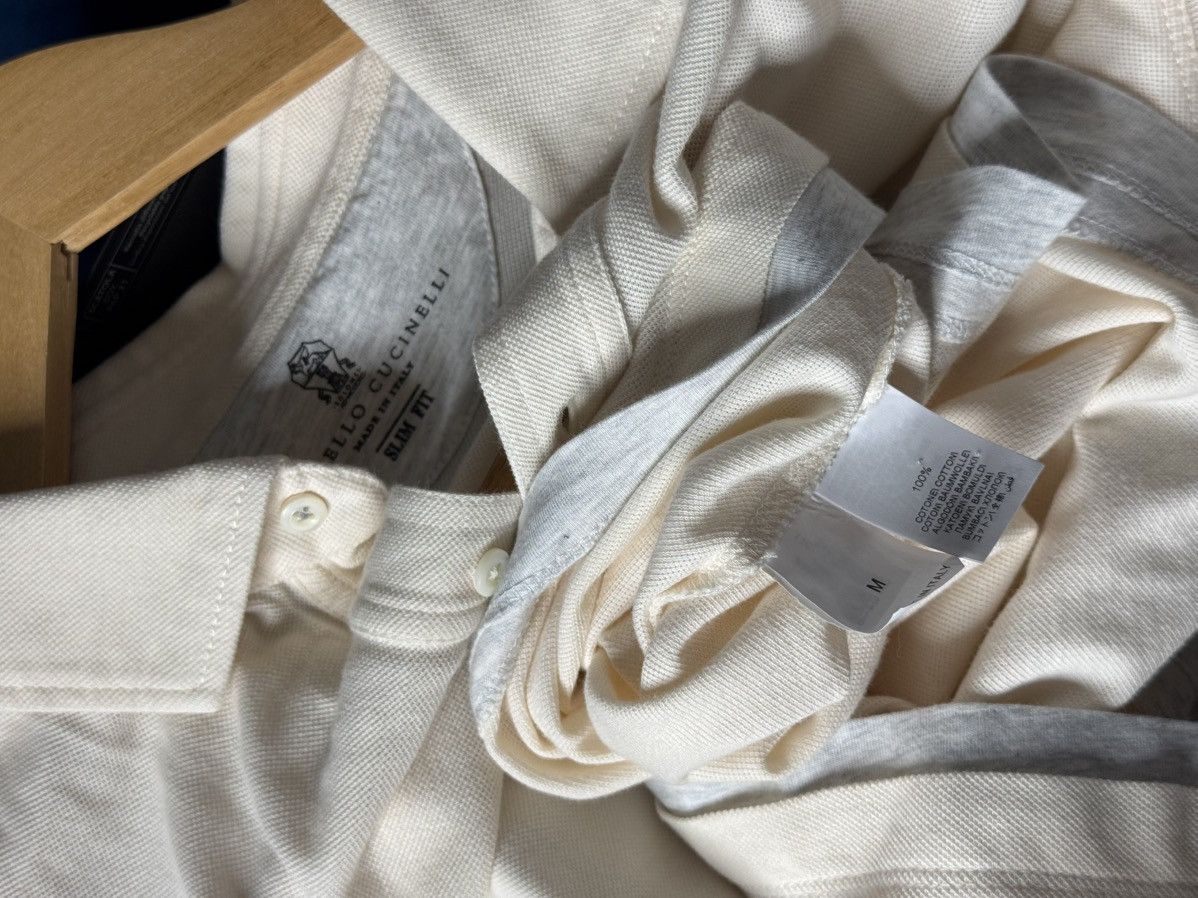 Brunello Cucinelli White polo Size US M / EU 48-50 / 2 - 4 Thumbnail