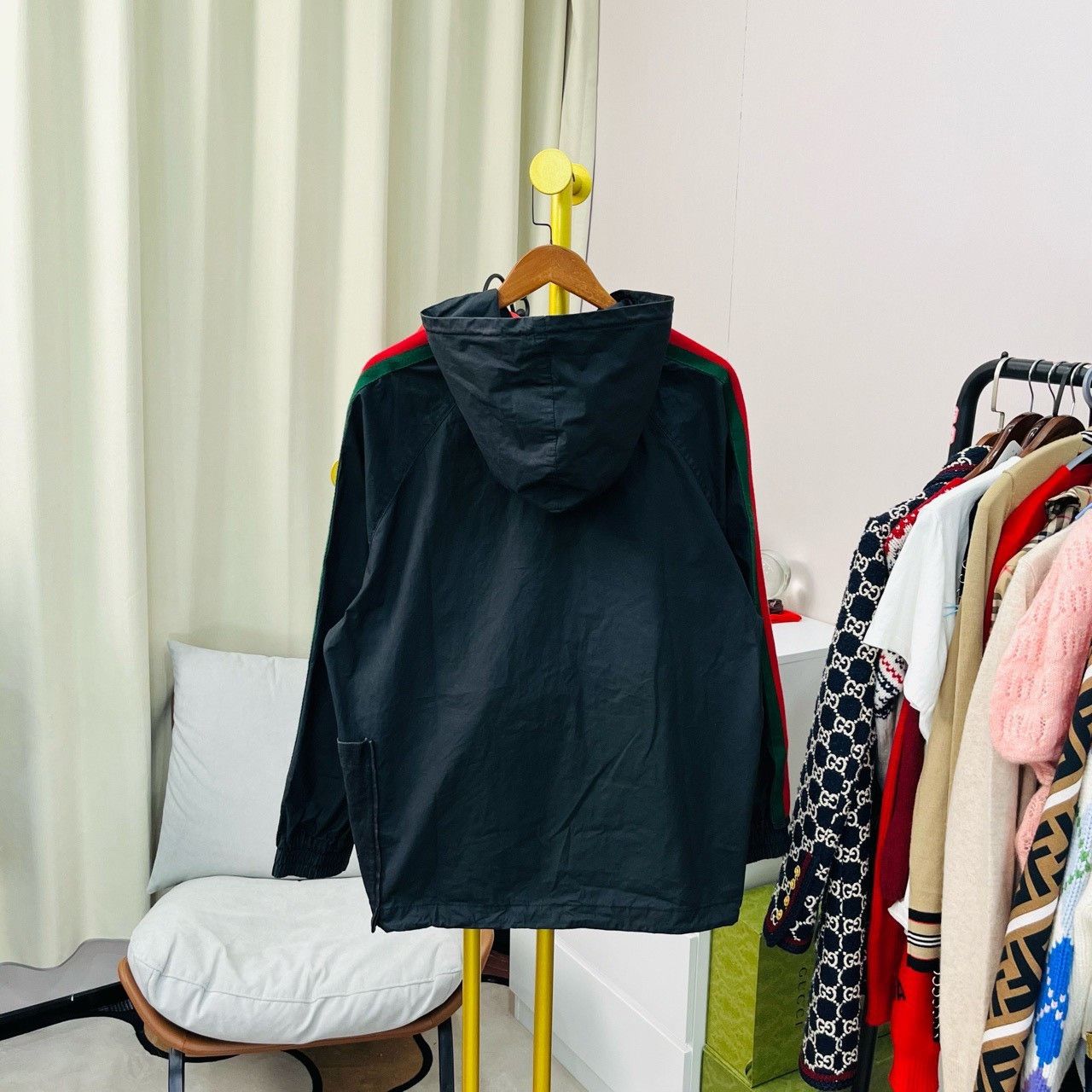 Gucci Gucci Red and green half-zip windbreaker jacket 2501-Nextar Size US S / EU 44-46 / 1 - 2 Thumbnail