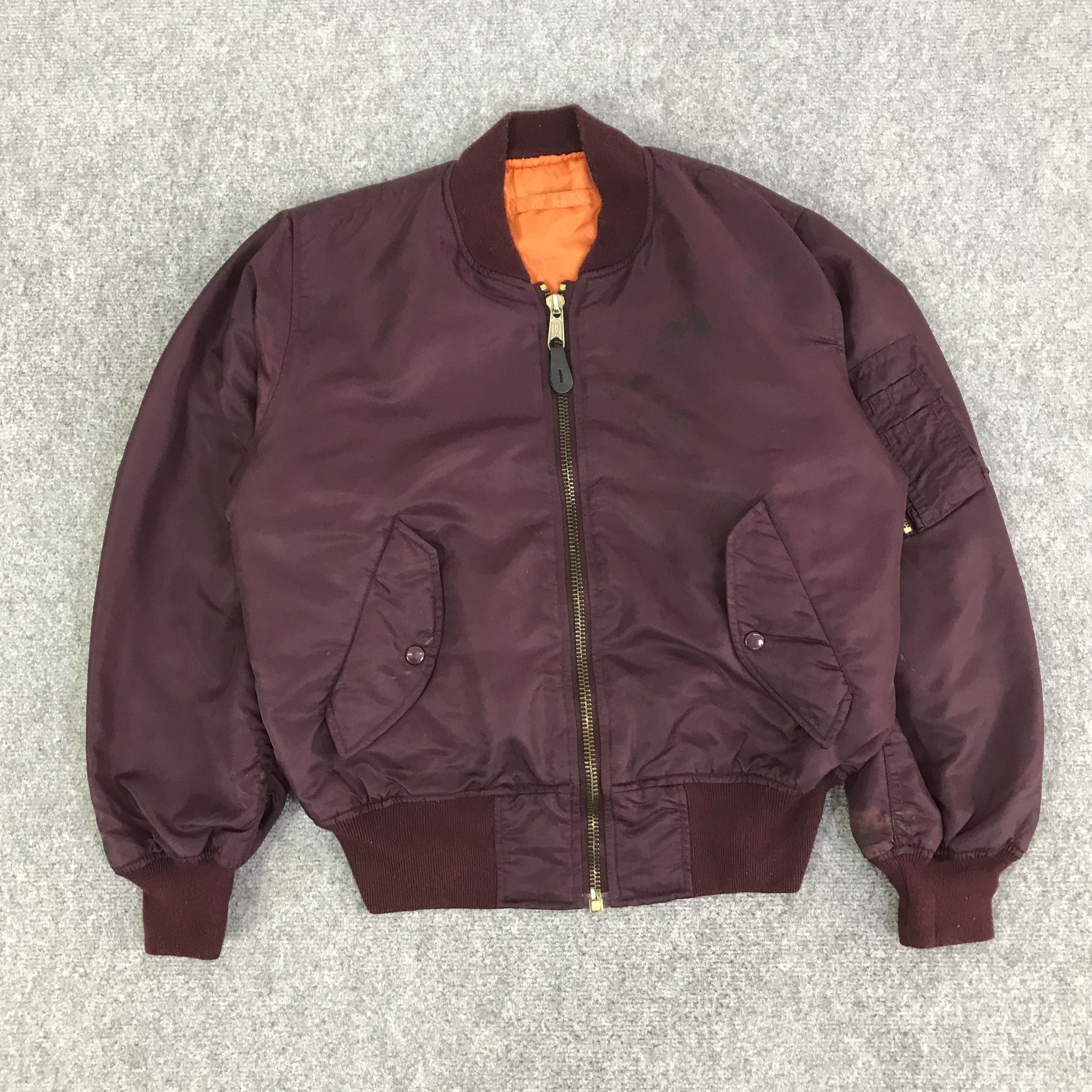 Japanese Brand AIR FORCE TYPE MA-1 DESIGN BOMBER JACKET K104B8 Size US L / EU 52-54 / 3 - 1 Thumbnail