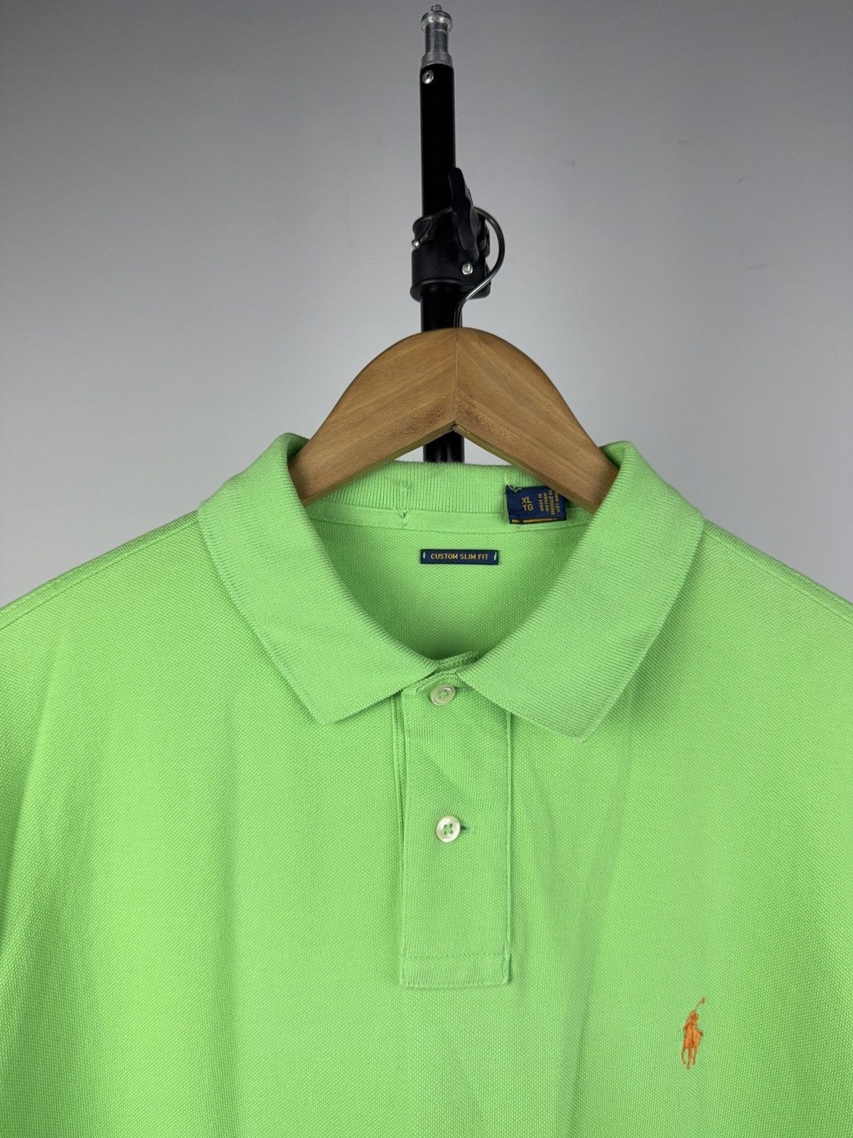 Polo Ralph Lauren Luxury 00s Ralph Lauren Polo lime green custom slim fit XL Size US XL / EU 56 / 4 - 3 Thumbnail