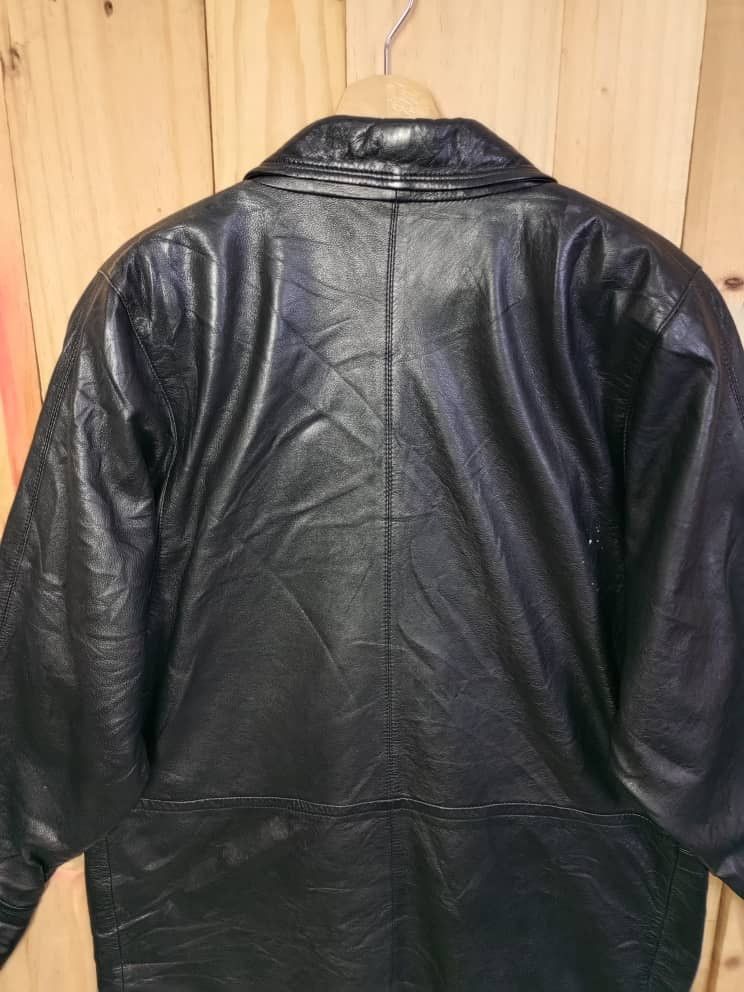 ALAIN DELON × Vintage Alain Delon Black Leather Jacket Size US L / EU 52-54 / 3 - 7 Thumbnail