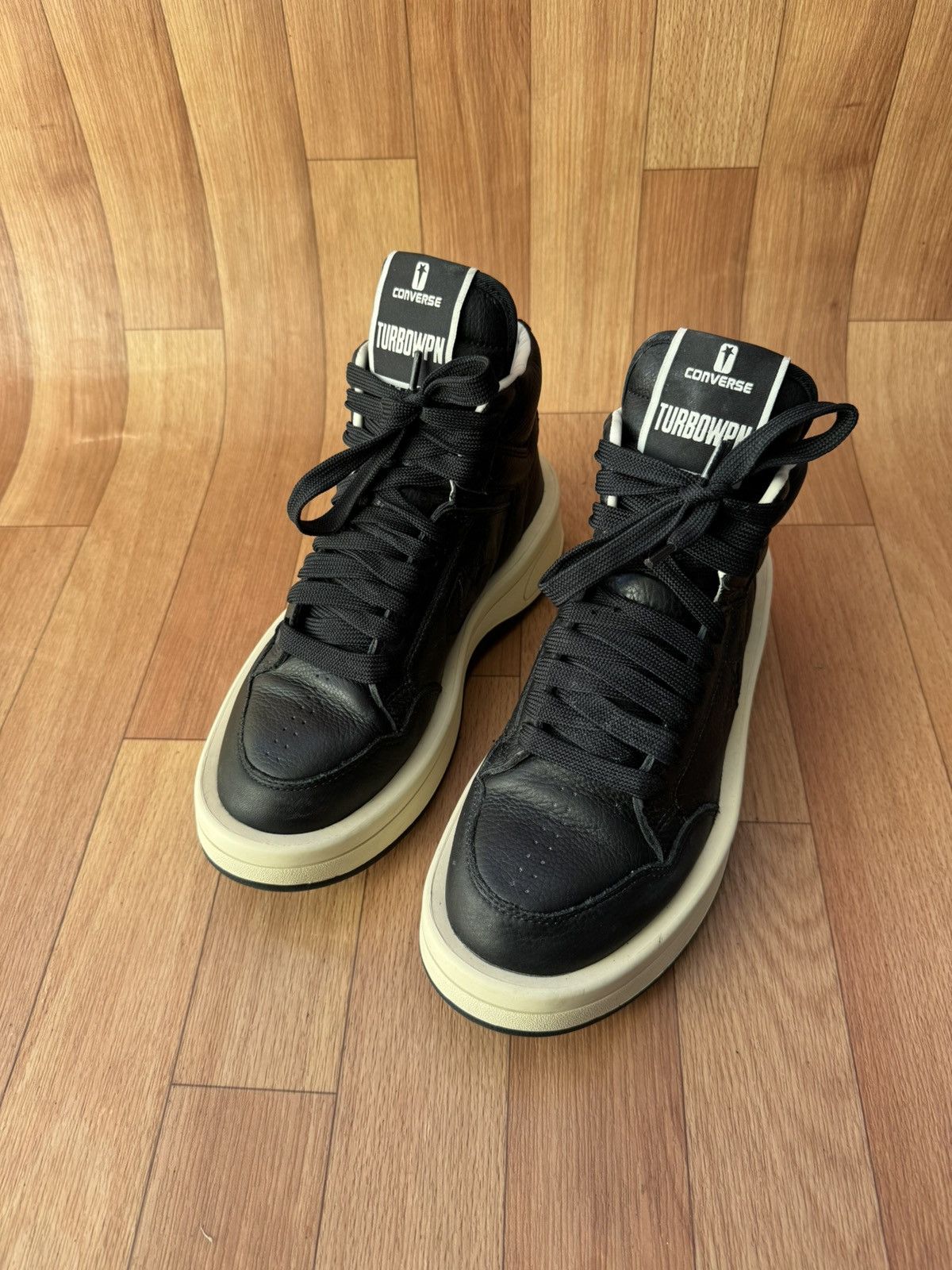 Converse × Rick Owens Drkshdw Turbowpn black cloud sneakers Size US 8.5 / IT 38.5 - 7 Thumbnail