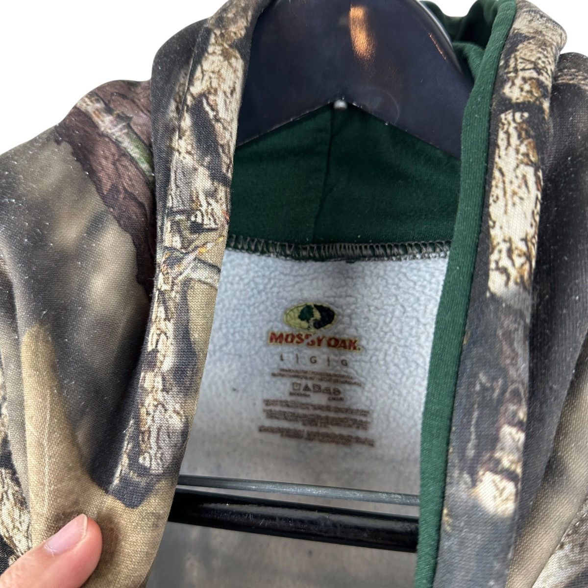 Mossy Oaks Mens Y2K Mossy Oak Green Camo Pullover Hoodie Size US L / EU 52-54 / 3 - 6 Thumbnail