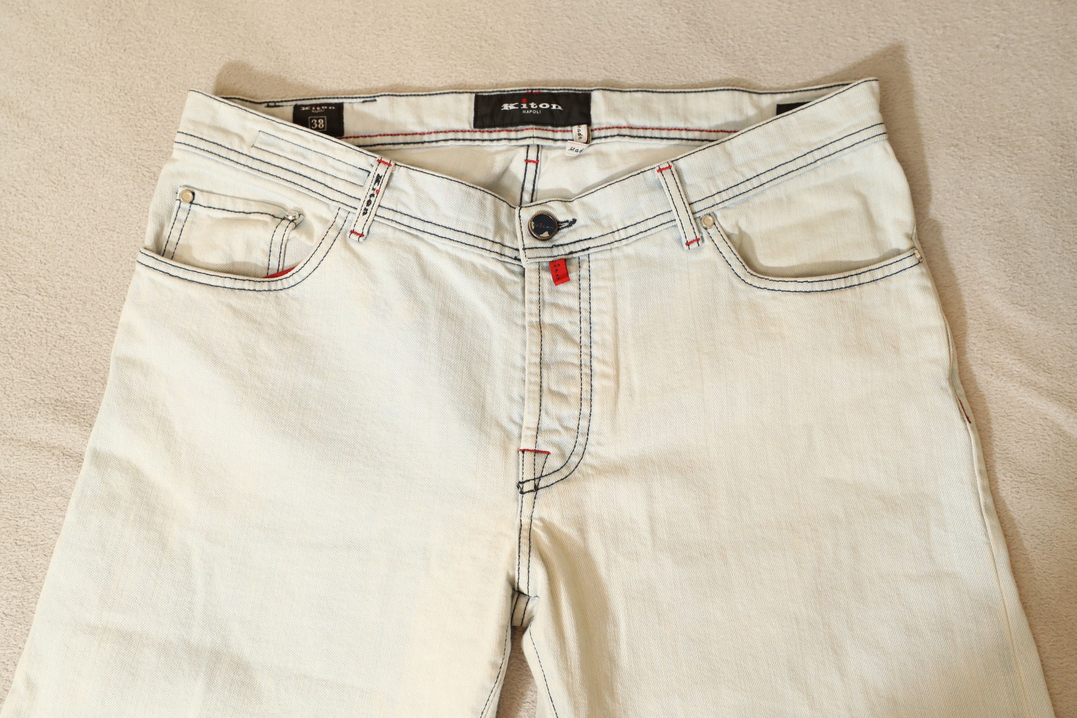 Kiton Kiton Mens 5 Pocket Slim Jeans (38) Size US 38 / EU 54 - 3 Thumbnail