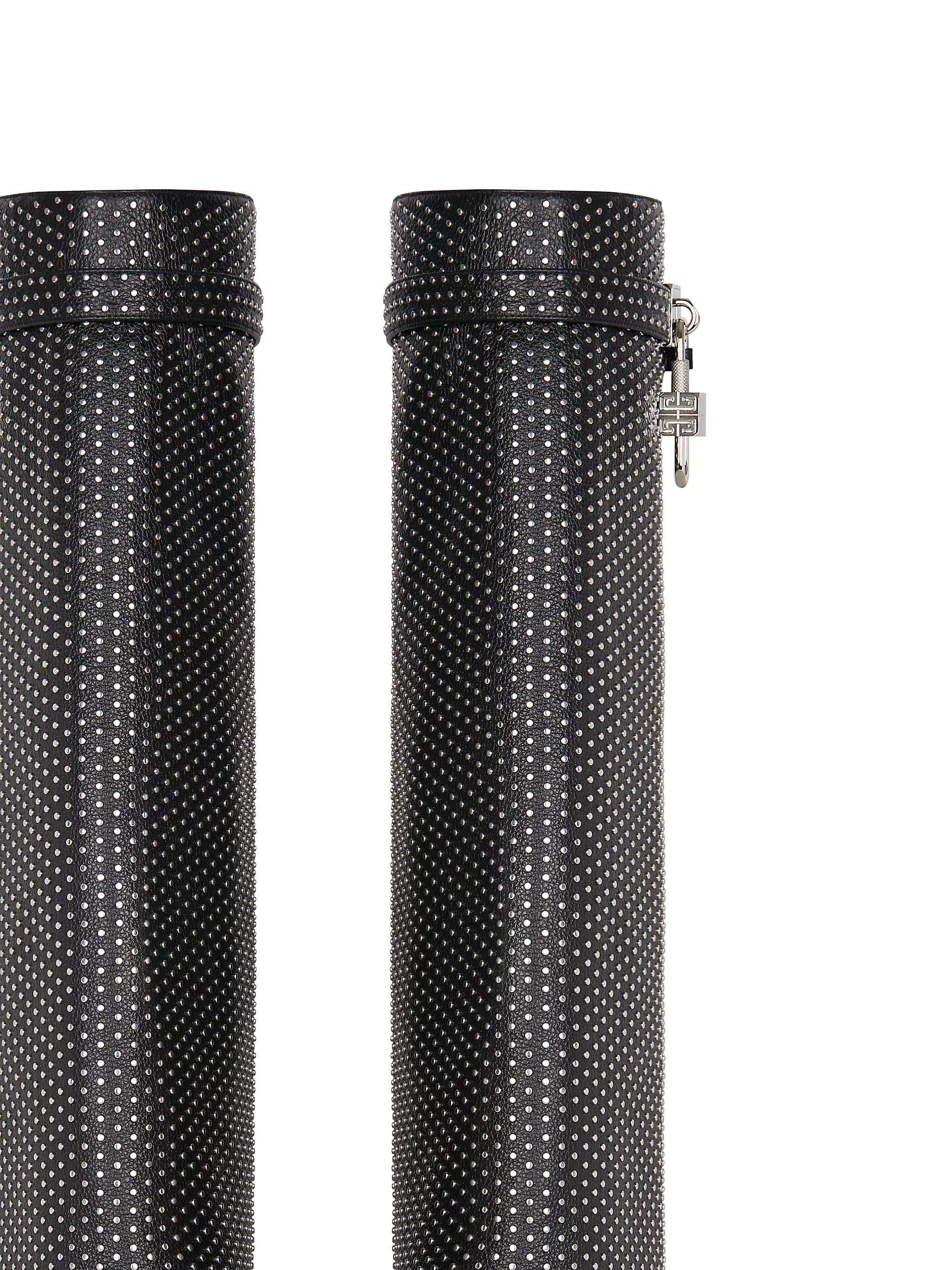Givenchy o1srvl11e0525 Shark Lock Biker Low Heel Boots With Studs Size US 10 / IT 40 - 6 Thumbnail
