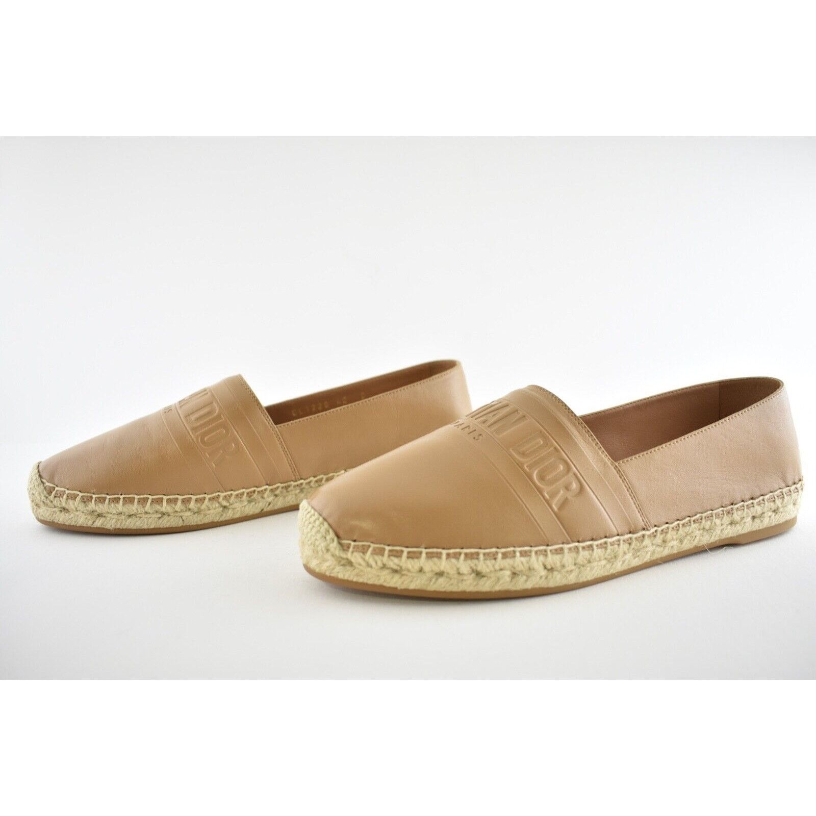 Dior Granville Noisette Leather Embroidered Espadrille Flat 40 Size US 10 / IT 40 - 7 Thumbnail