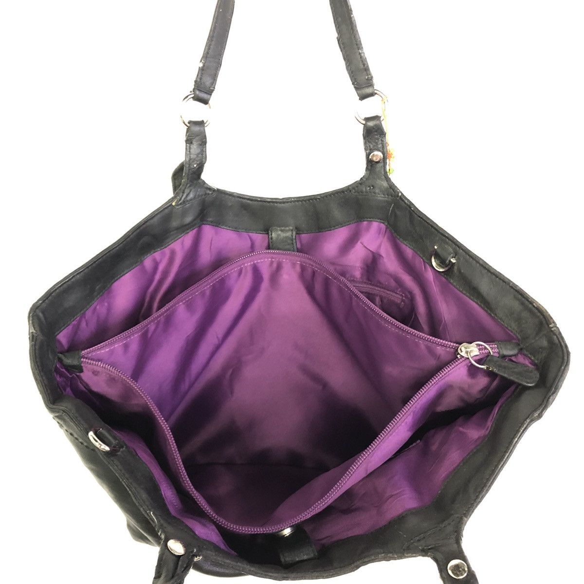 Coach Vintage Coach Pebbled Leather Black Tote Travel Bag Size ONE SIZE - 15 Thumbnail