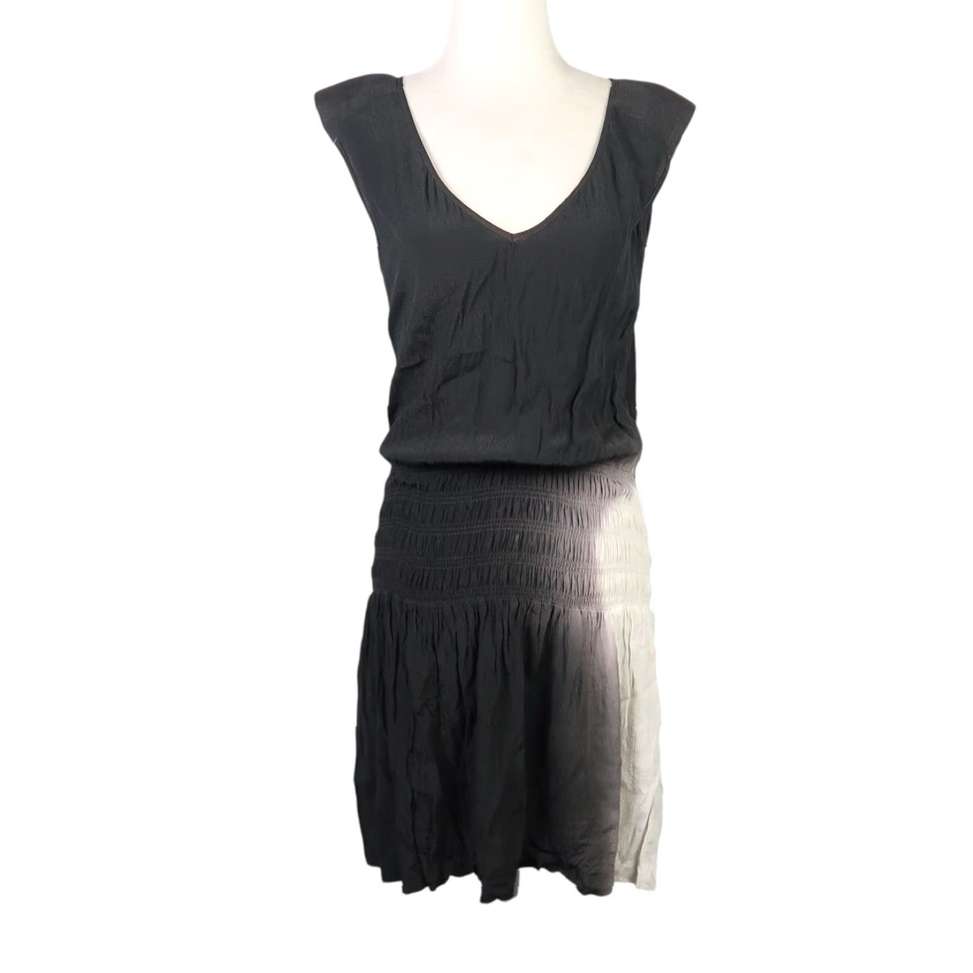 Maje Maje black and white ombre blouson mini dress L Size L / US 10 / IT 46 - 2 Thumbnail