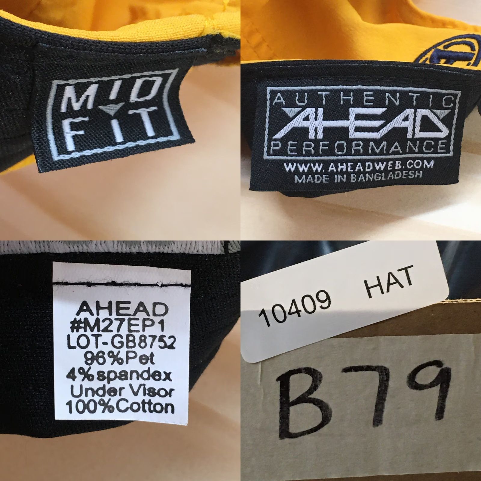 Vintage Ahead Hawks Landing Golf Club Baseball Cap Hat Mens Gold One Size Adjustable Size ONE SIZE - 9 Thumbnail