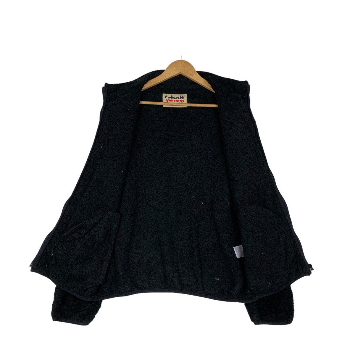 Schott SCHOTT NYC Deep Pile Black Fleece Jacket #1045-C47 Size US L / EU 52-54 / 3 - 11 Thumbnail