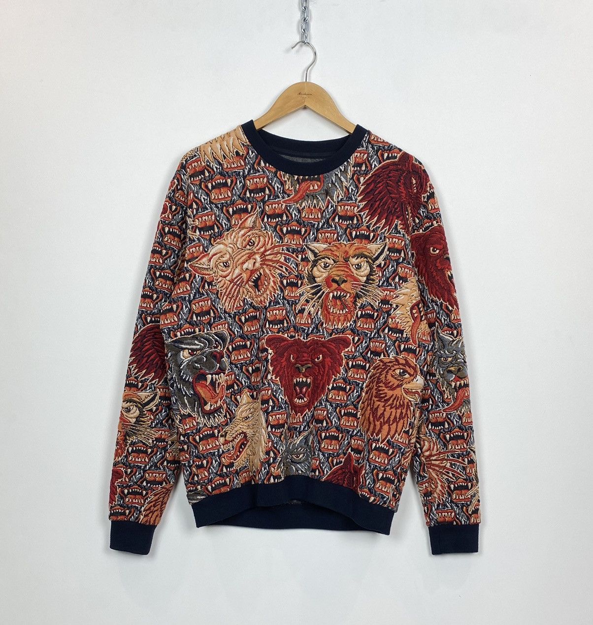 Avant Garde Designer Hysteric Glamour Vintage Zara Wild Animals Tiger Sweatshirt Sweater Rare Top Grailed