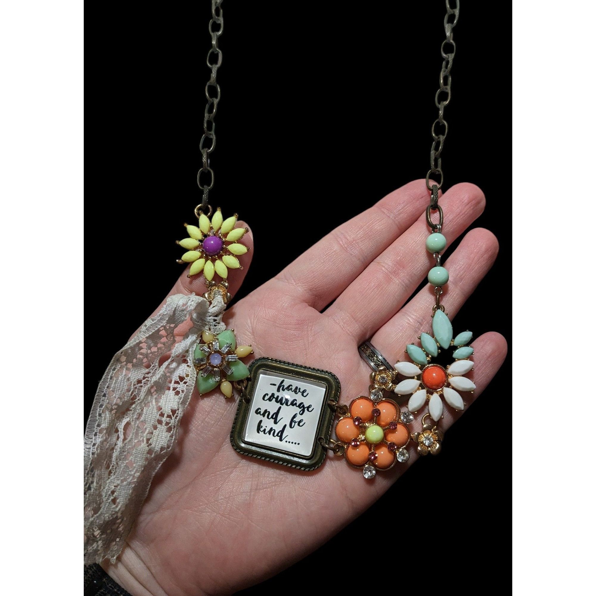 Other Cottagecore Floral Bow Affirmation Necklace Size ONE SIZE - 2 Thumbnail