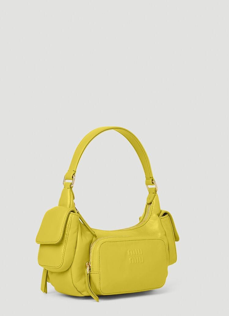 Miu Miu Miu Miu Leather Cargo Pocket Bag in Yellow Size ONE SIZE - 2 Thumbnail