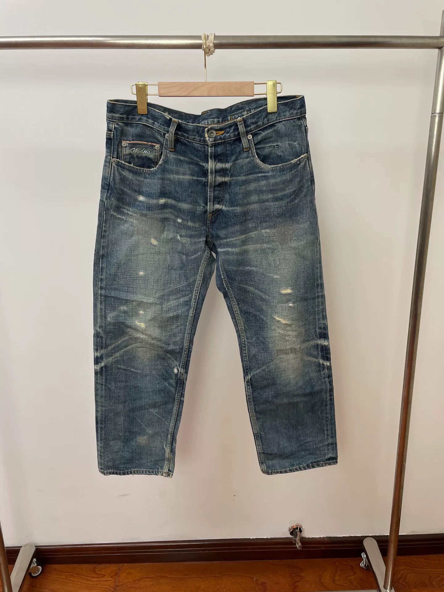Madness Madness 17FW Oil Washed Distressed Jeans Size US 34 / EU 50 - 1 Thumbnail