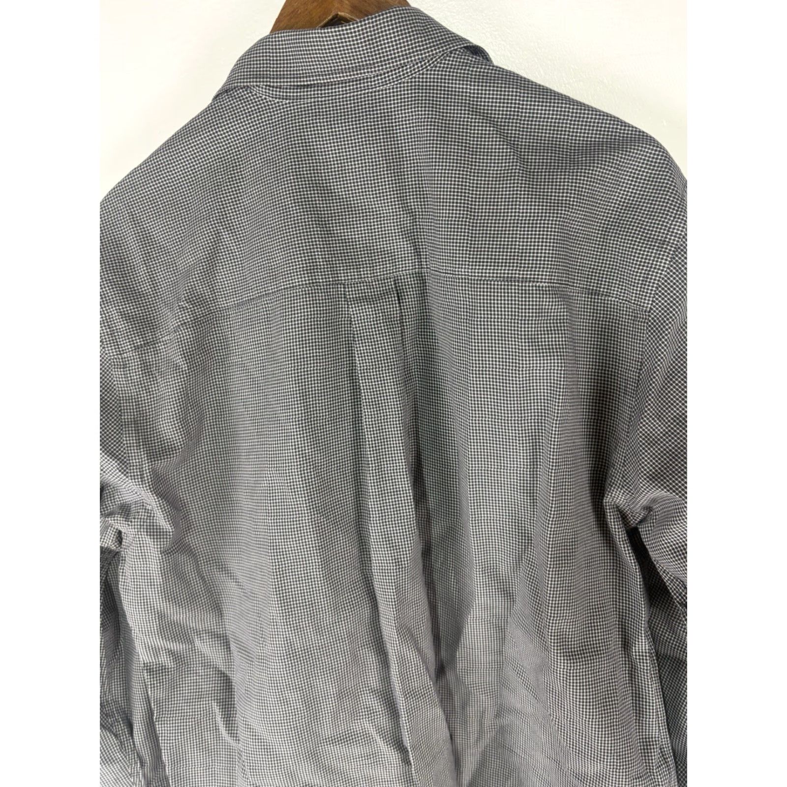 Cutter & Buck Cutter & Buck Button Up Shirt Men’s L Black/White Check-ered 100% Cotton Embroidered T On Left Chest Pockets Size US L / EU 52-54 / 3 - 6 Thumbnail
