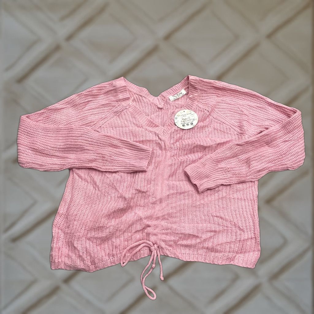Vintage Jolie & Joy Pullover Sweater Womens Large Pink Acrylic Crochet Casual Lightweight Size L / US 10 / IT 46 - 1 Thumbnail