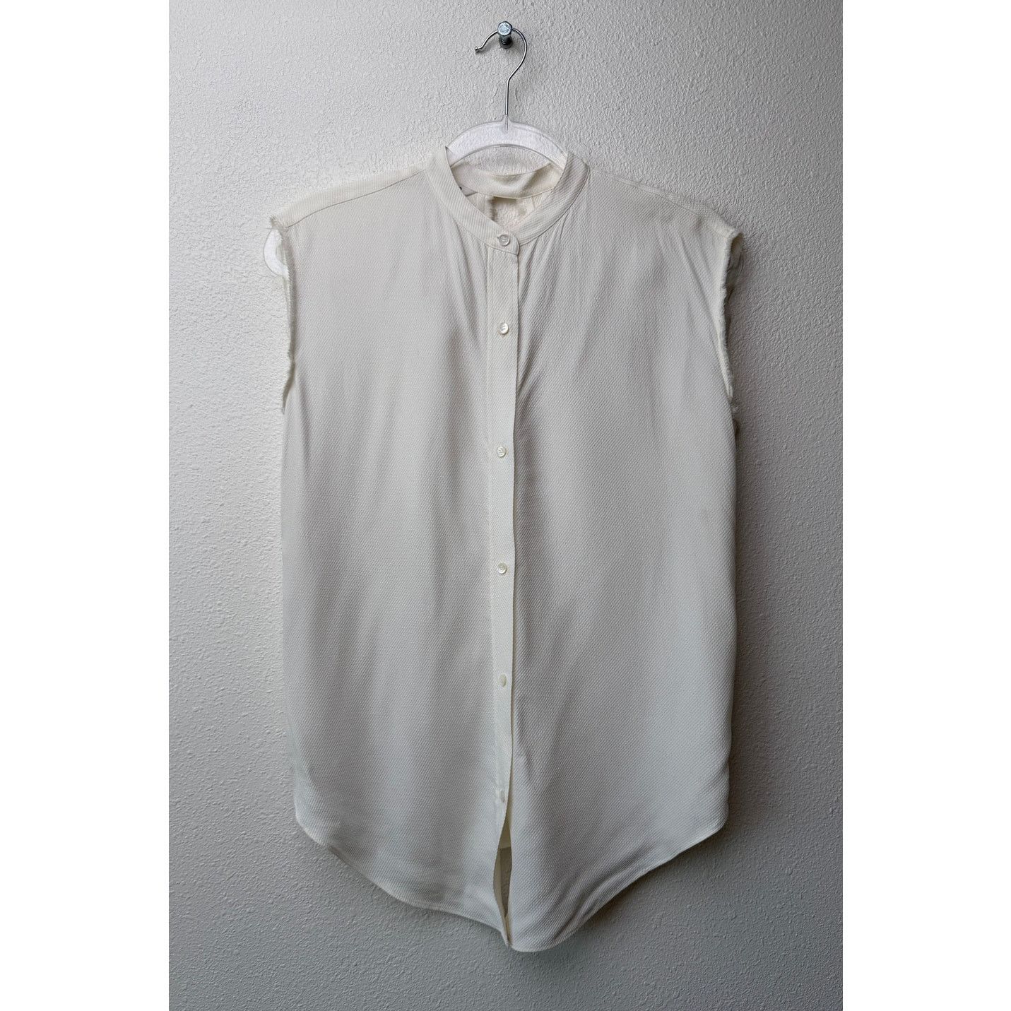 Helmut Lang Helmut Lang Ivory Tie Back Sleeveless Blouse US S Size S / US 4 / IT 40 - 5 Thumbnail