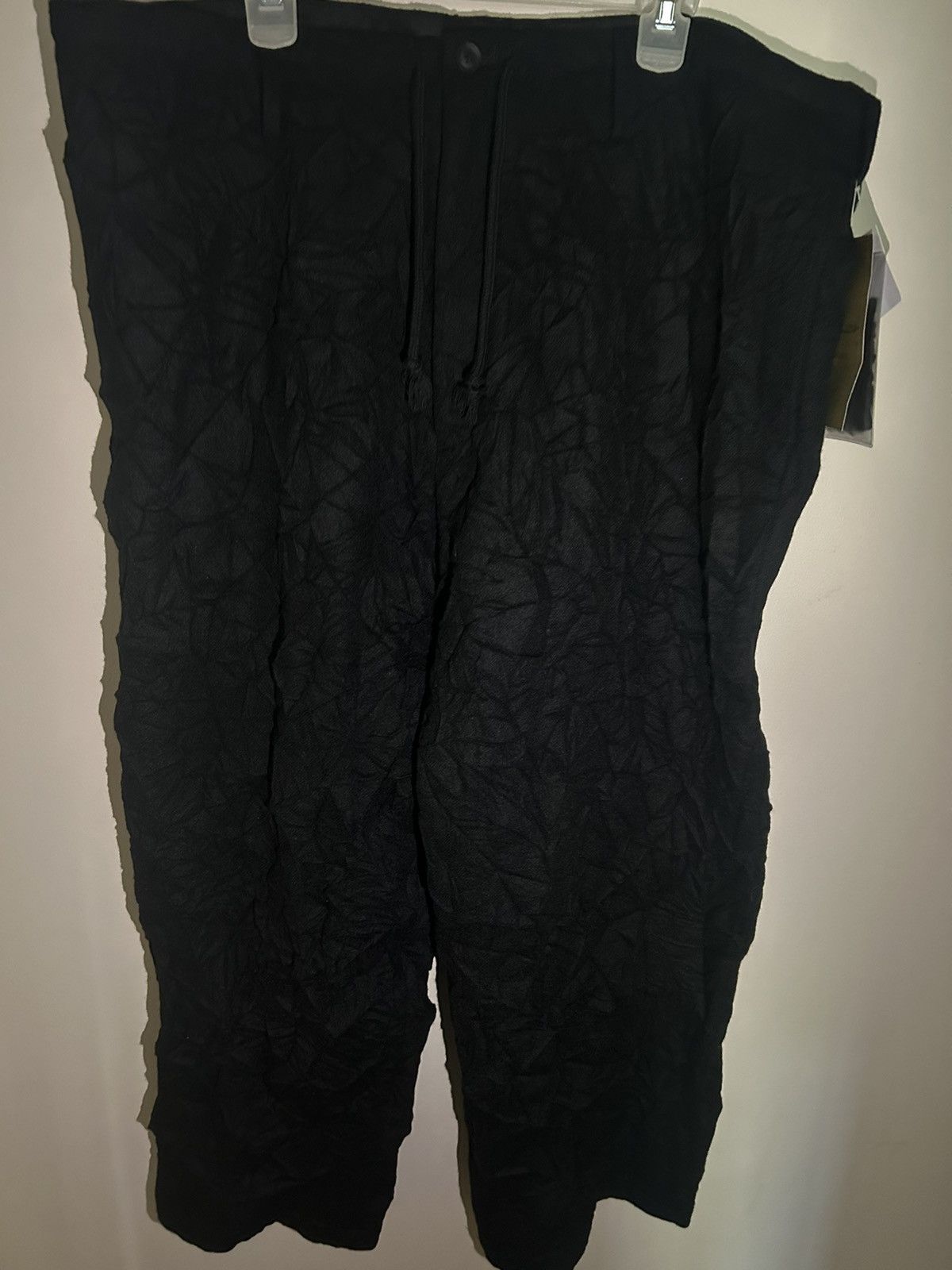 Yohji Yamamoto Wool Wrinkle Drawstring Pants Size US 32 / EU 48 - 4 Thumbnail