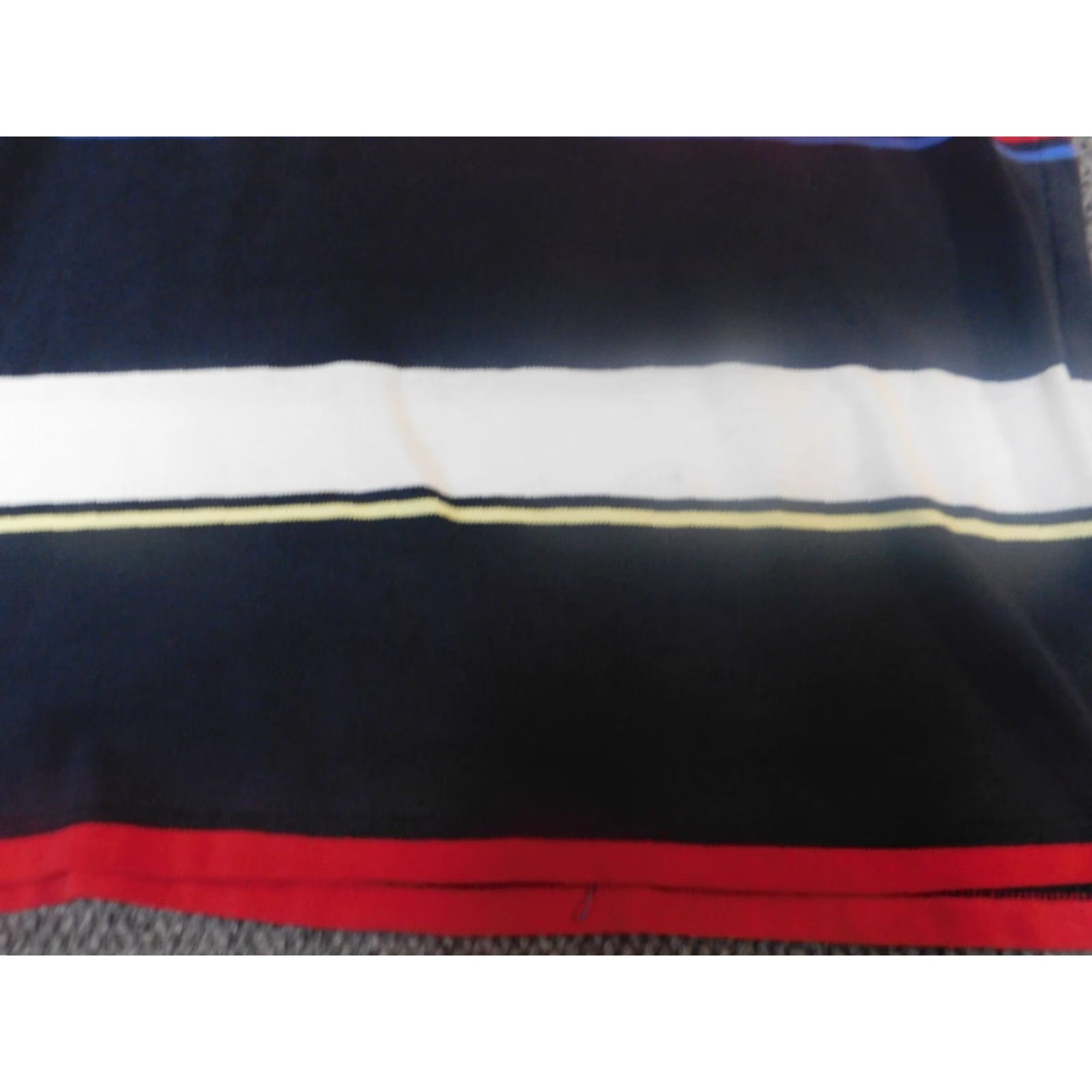 Bugle Boy Bugle Boy Polo Shirt Mens Medium Blue Red Striped Knit Cotton Short Sleeve Collared Button Breathable Logo Fishing Vintage: No (Good Condition) Size US M / EU 48-50 / 2 - 4 Thumbnail