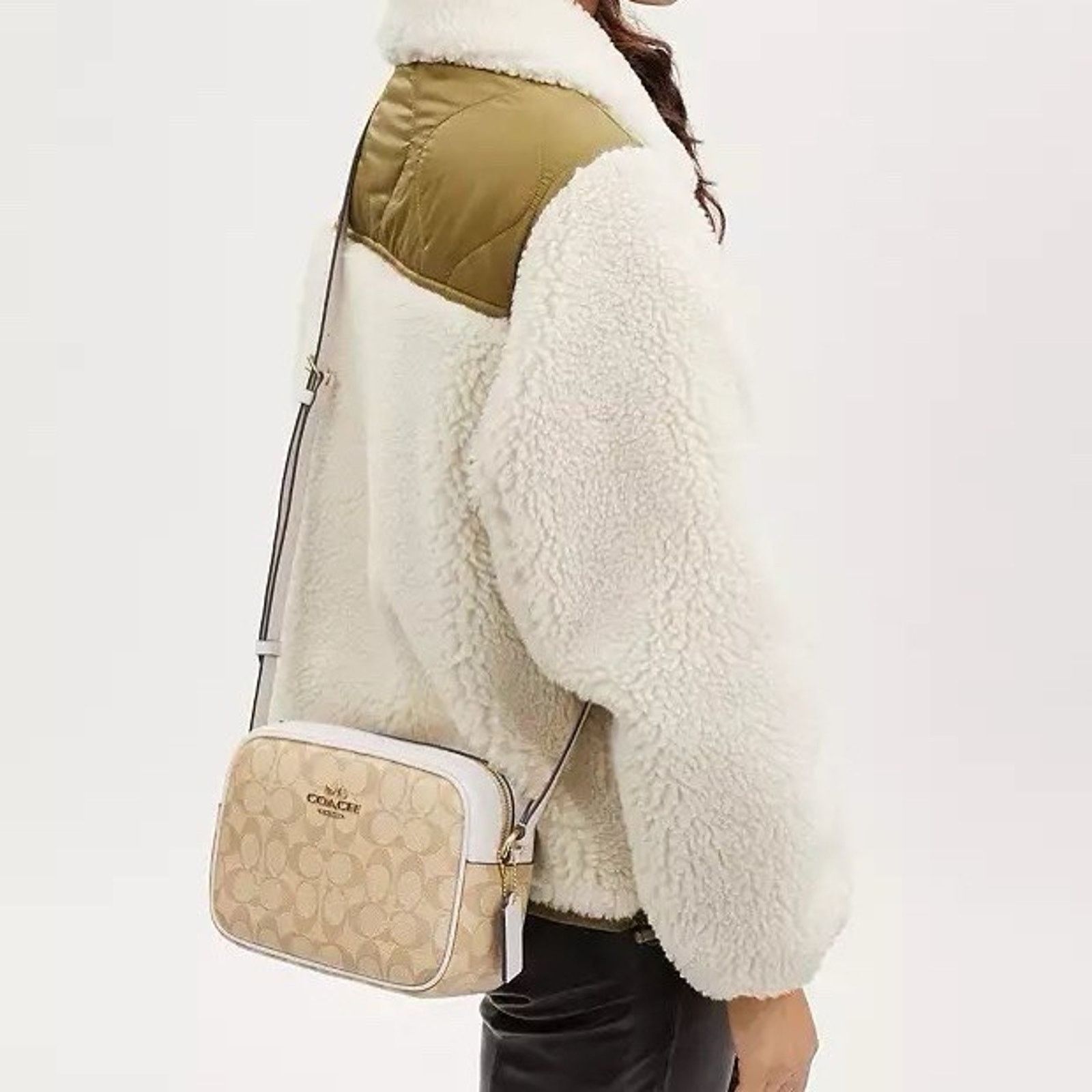 Coach NWT Coach LT Khaki/Chalk Jamie Signature Camera Bag CR135 Size ONE SIZE - 6 Thumbnail