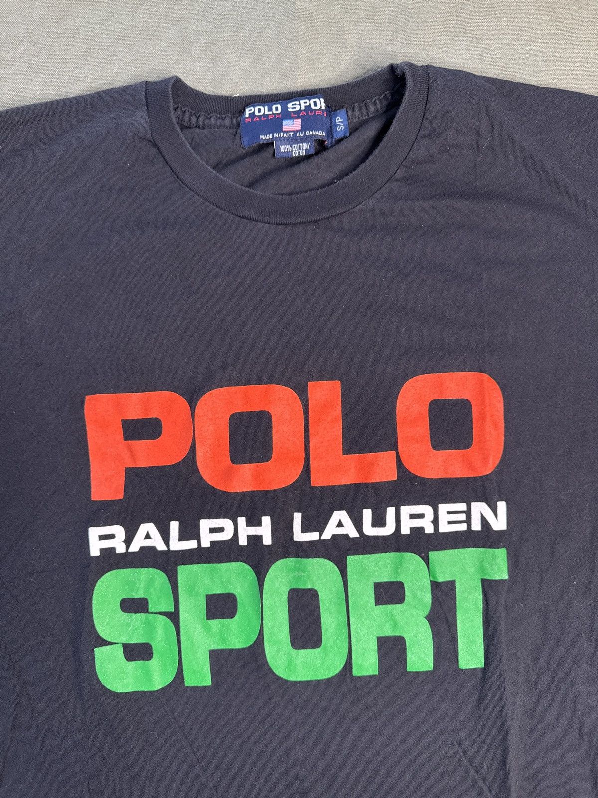 Polo Ralph Lauren Vintage 90s Polo Sport Ralph Lauren Spellout Tee Black Size US S / EU 44-46 / 1 - 4 Thumbnail