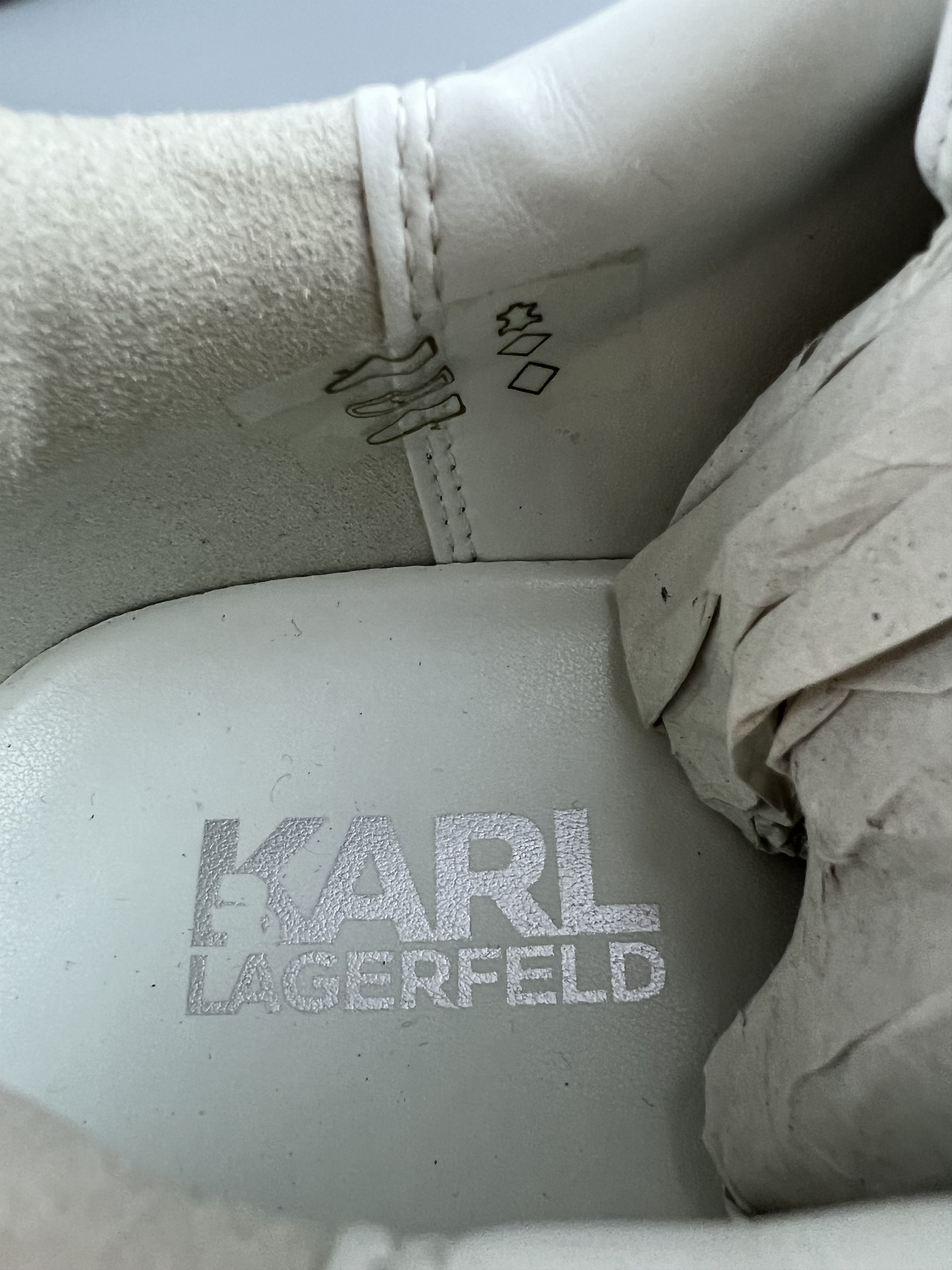 Karl Lagerfeld Karl Lagerfeld Women's White Leather Sneakers US5 Size US 5 / IT 35 - 8 Thumbnail