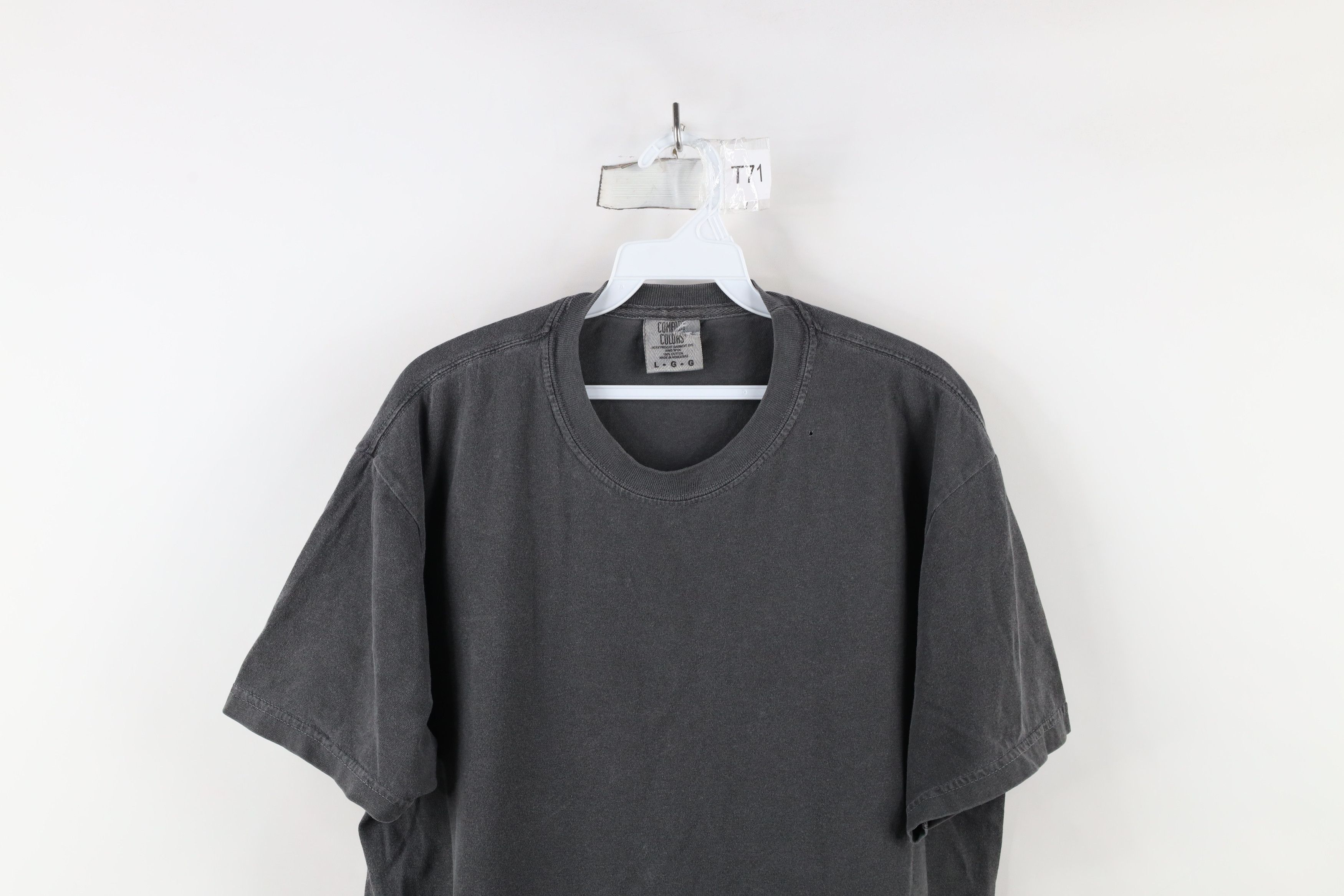 Vintage Vintage 90s Streetwear Stonewash Dye Heavyweight T-Shirt Size US L / EU 52-54 / 3 - 2 Thumbnail