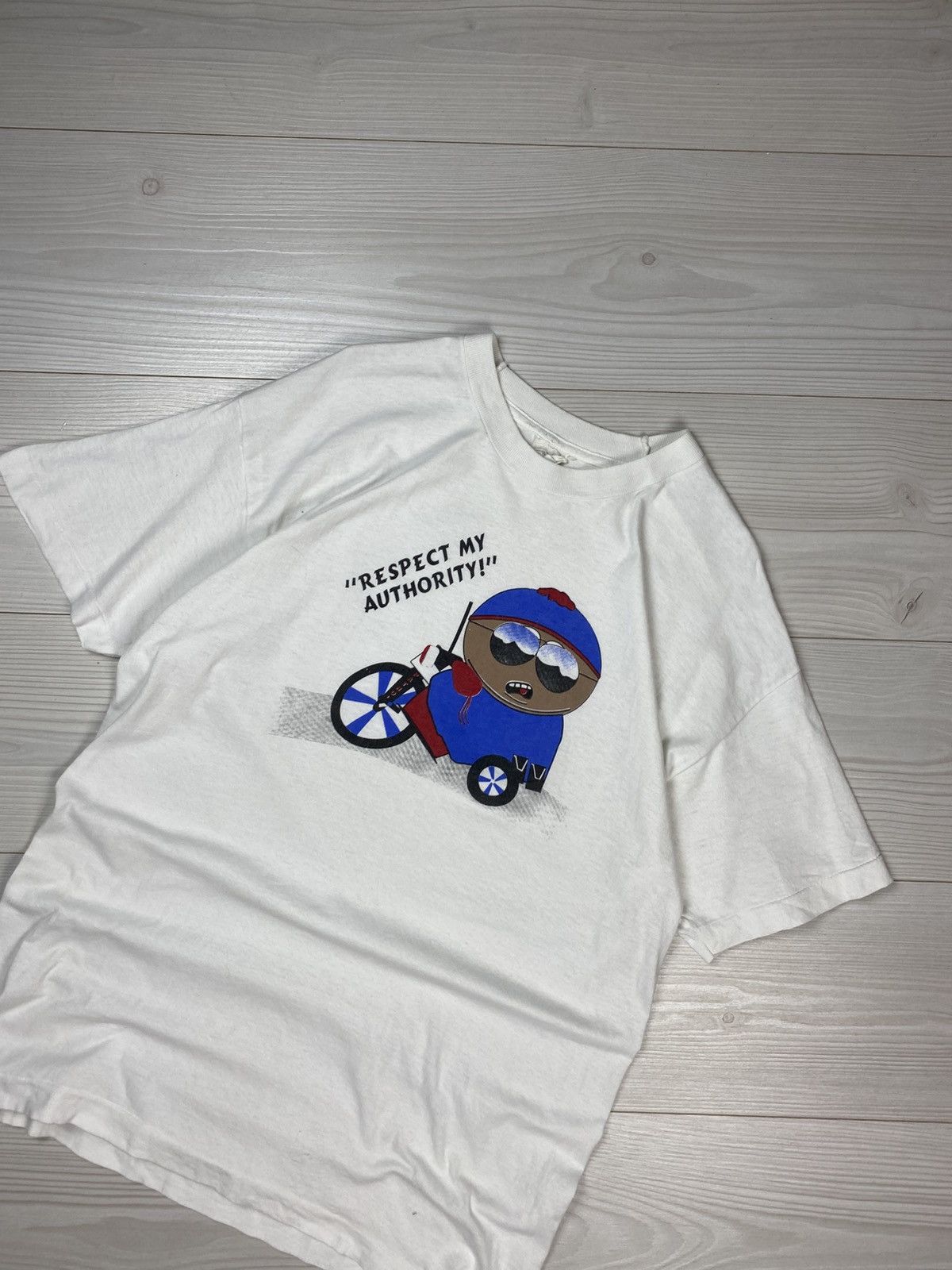 Cartoon Network Cartman biker South Park respect my authority t-shirt tee Size US L / EU 52-54 / 3 - 3 Thumbnail