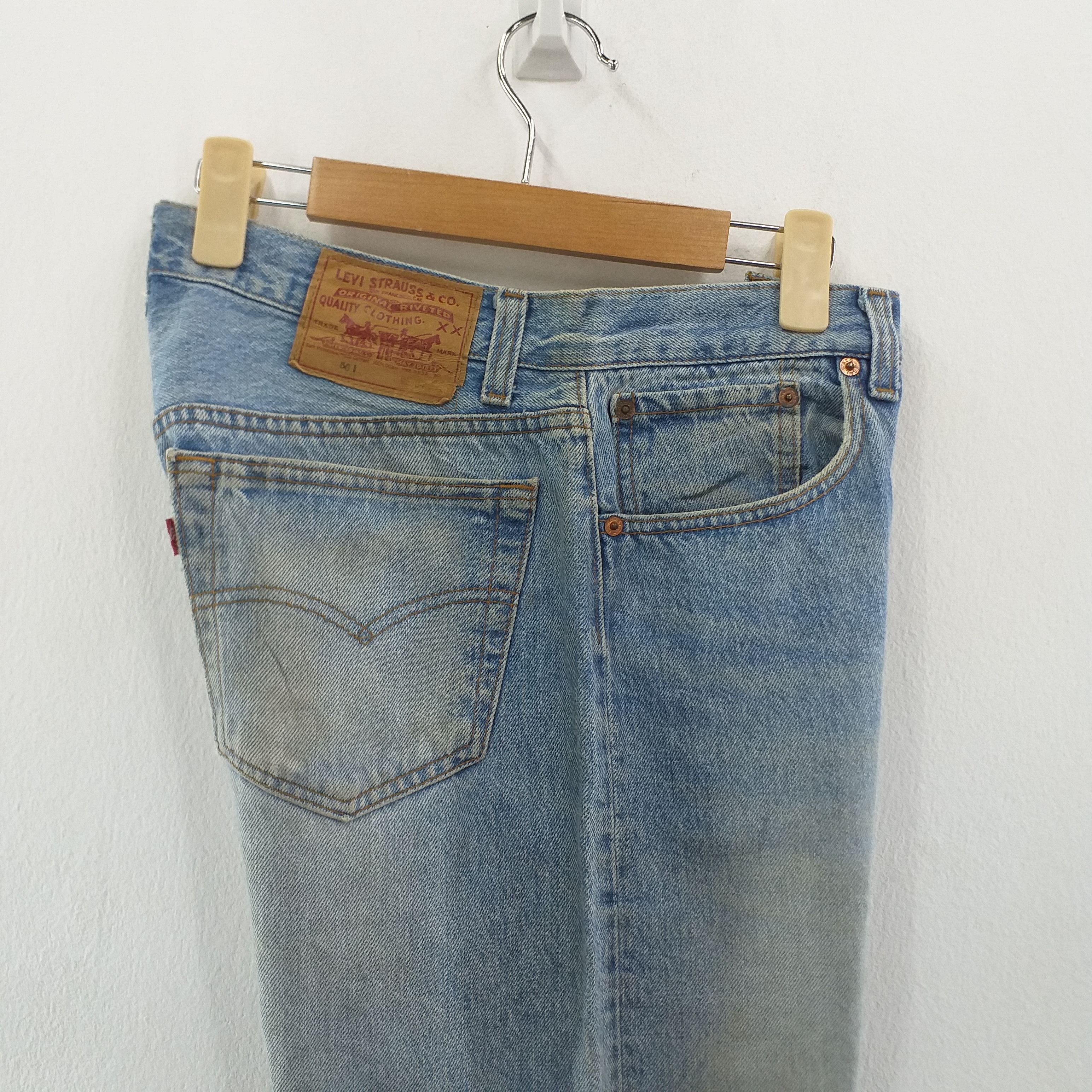 Levi's 90's Levi's 501 Vintage Clothing Distressed 31 x 29.5 -JN029 Size US 31 - 8 Thumbnail