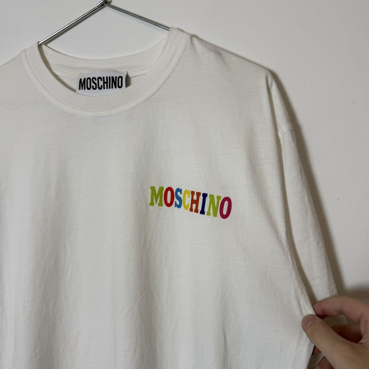 Moschino Moschino Couture Multicolor Logo Tee White Size US L / EU 52-54 / 3 - 3 Thumbnail