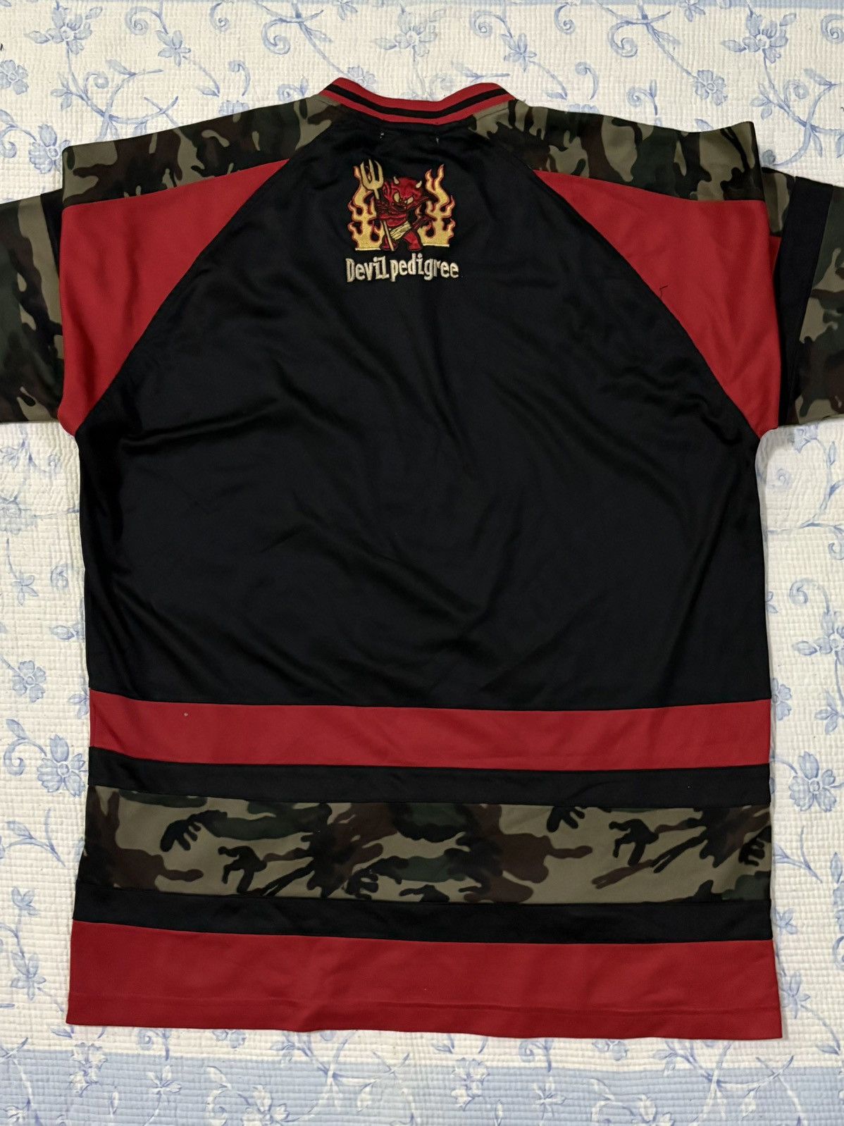 Vintage Blaze up Chap Shirt V Collar Shirt Embroidery Devil Size US L / EU 52-54 / 3 - 11 Thumbnail