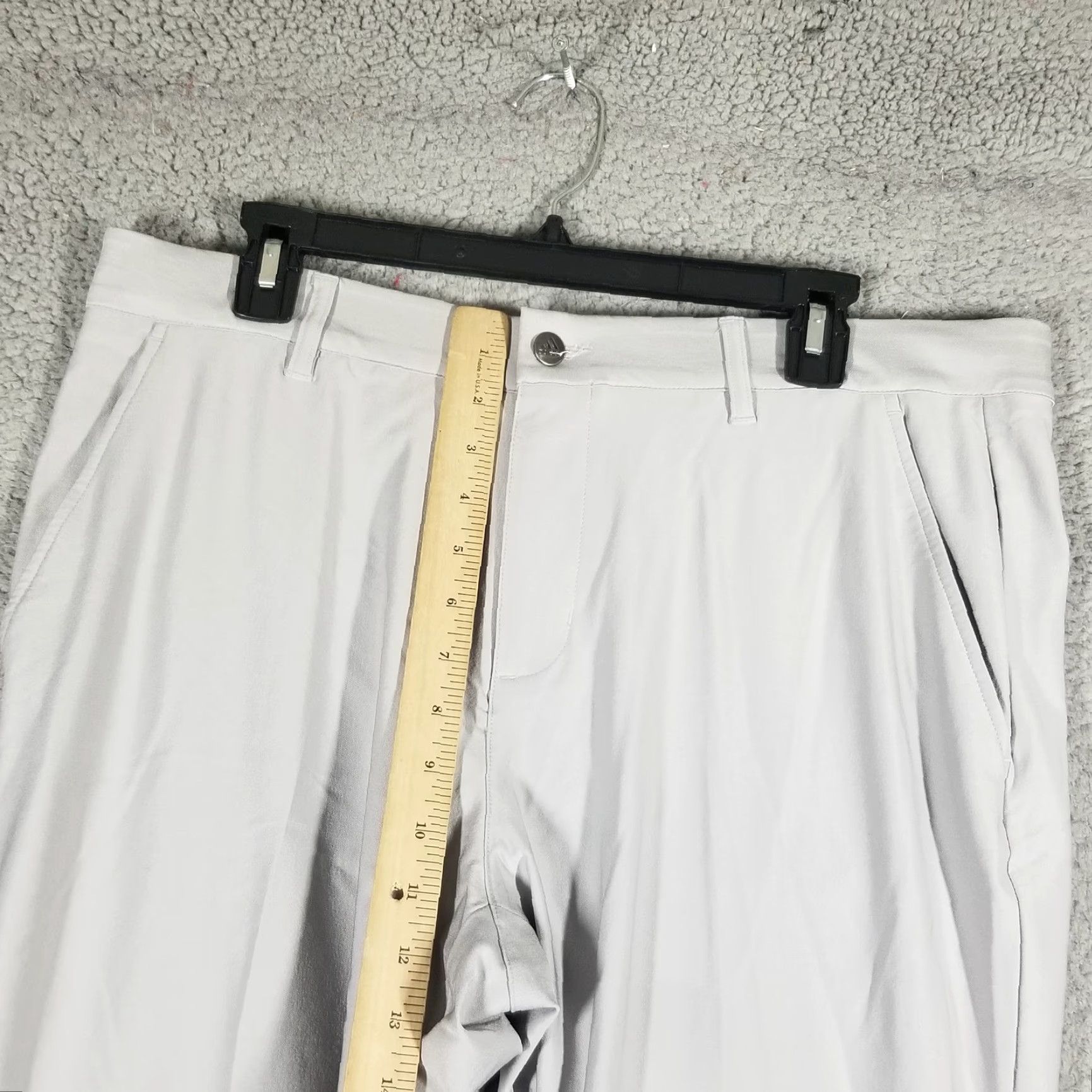 Adidas Adidas Pants Mens 35x34 Gray Golf Performance Athletic Straight Leg Lightweight Comfort Stretch Moisture Wicking Pockets Zip Front Flat Size US 35 - 5 Thumbnail
