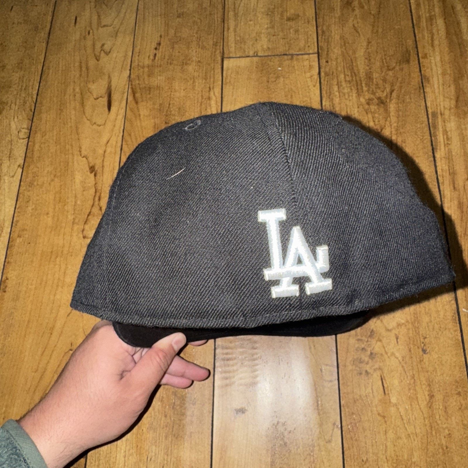 MLB × New Era Los Angeles Dodgers New Era Fitted Hat 7 1/4 Black Sellout Size ONE SIZE - 8 Thumbnail