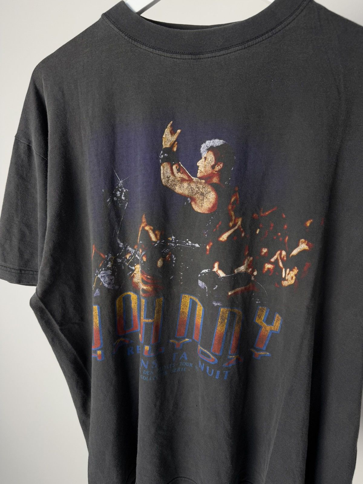 Band Tees Johnny Hallyday Vintage 1993 Tour T-Shirt Band Tee Size US XL / EU 56 / 4 - 2 Thumbnail