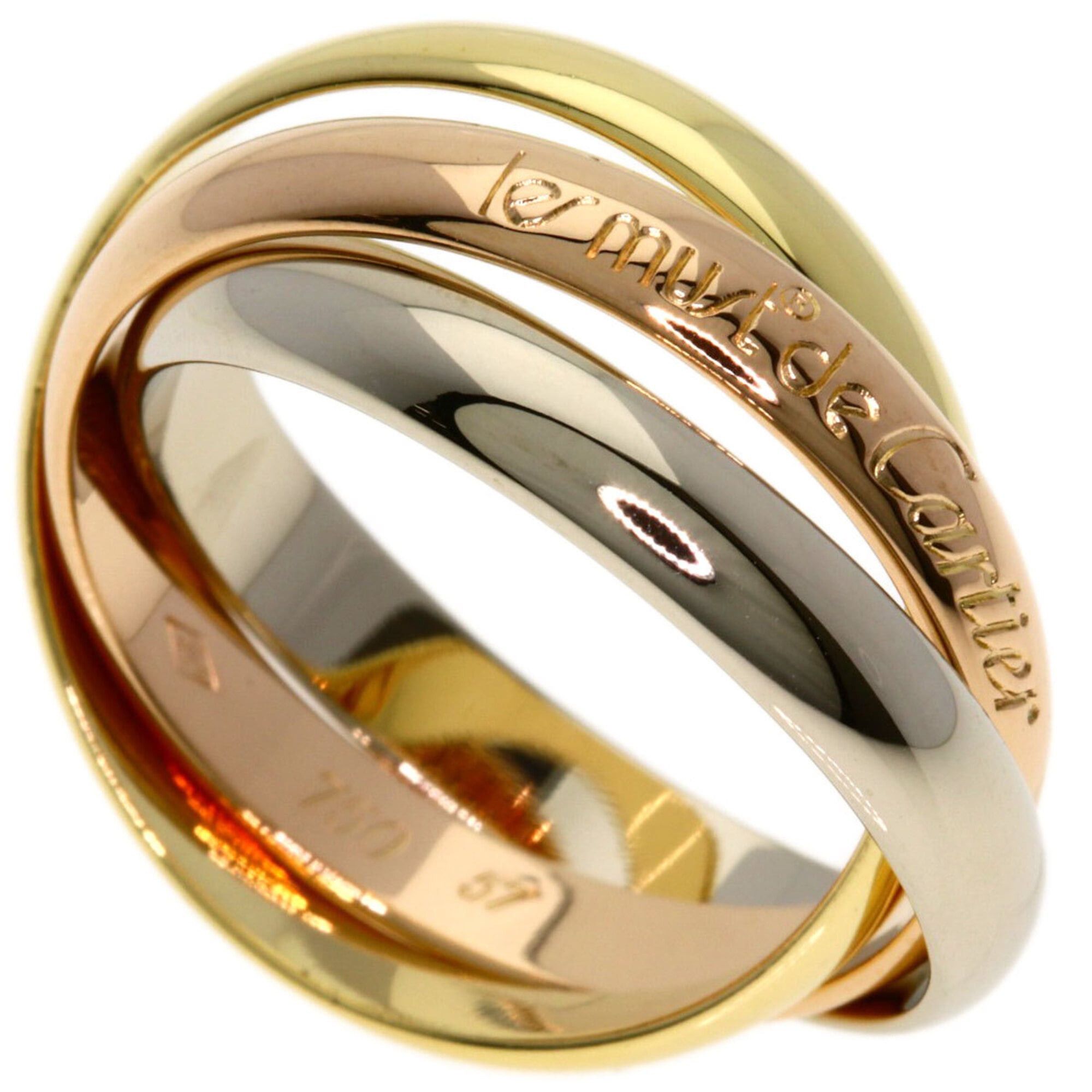 Cartier Cartier Trinity #57 Ring - 18K Yellow Gold/18K Pink White Gold Women's CARTIER Size ONE SIZE - 1 Thumbnail