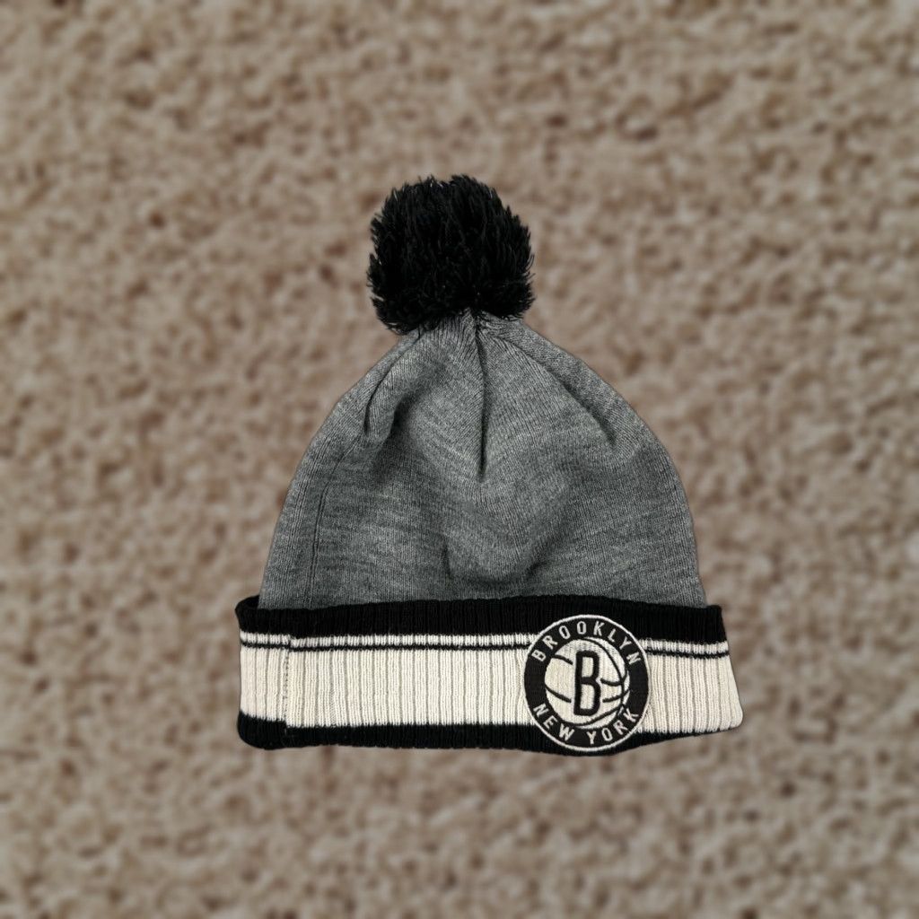 Mitchell & Ness Mitchell & Ness Brooklyn Nets Beanie Mens One Size Gray Size ONE SIZE - 1 Thumbnail
