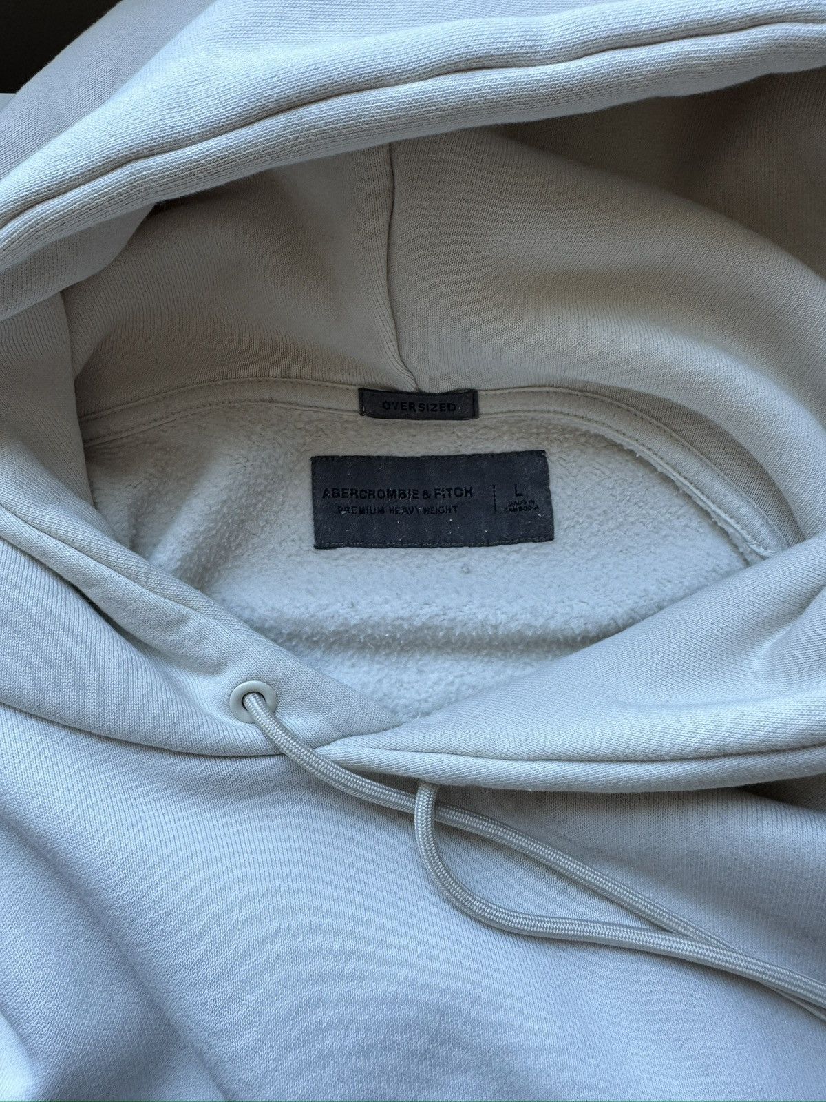 Abercrombie & Fitch Oversized Hoodie - Beige - Abercombie Size US L / EU 52-54 / 3 - 3 Thumbnail