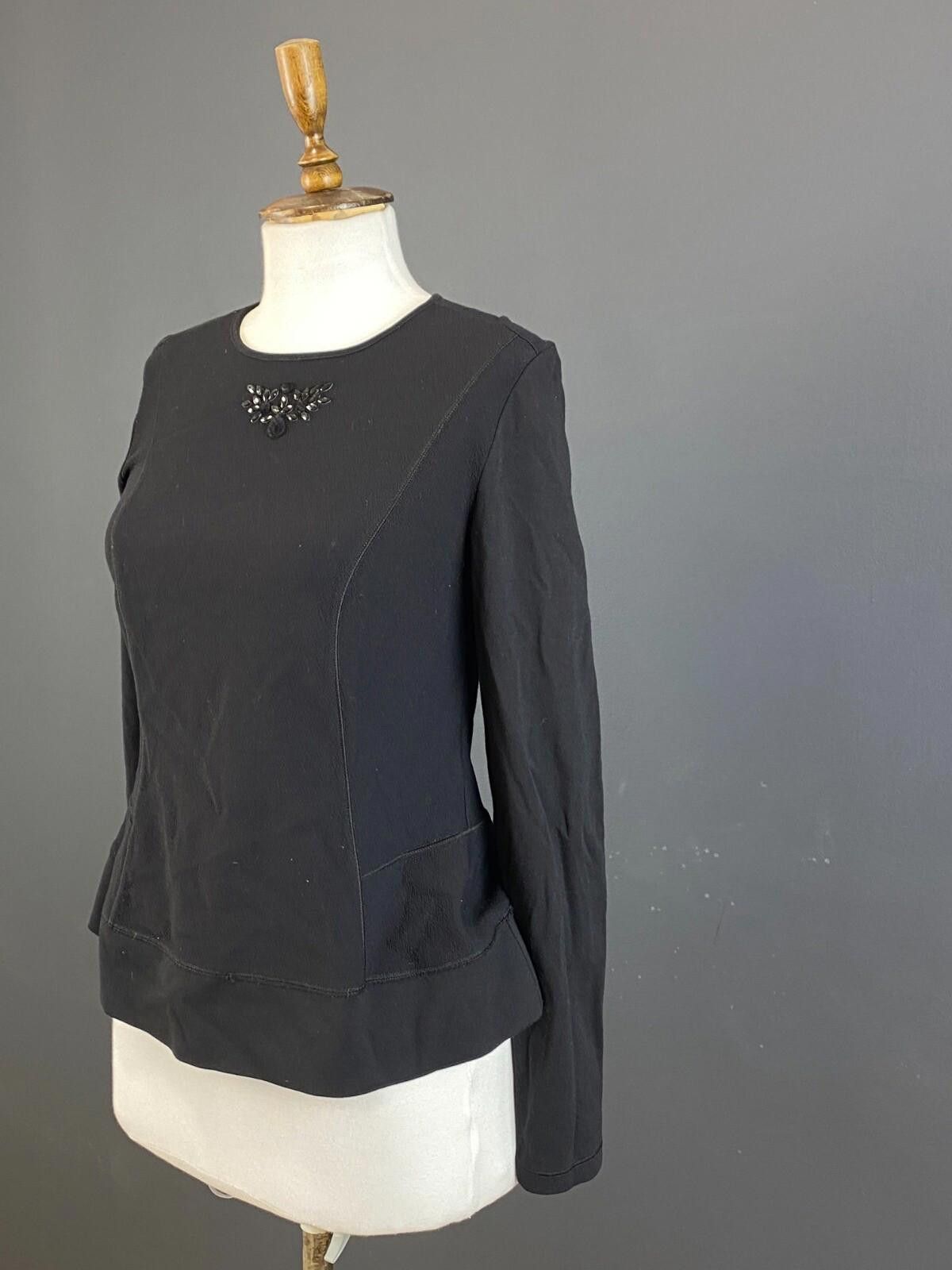 Errolson Hugh High Use by Claire Campbell Black Top Blouse Sz I 44 / USA 8 Size M / US 6-8 / IT 42-44 - 4 Thumbnail