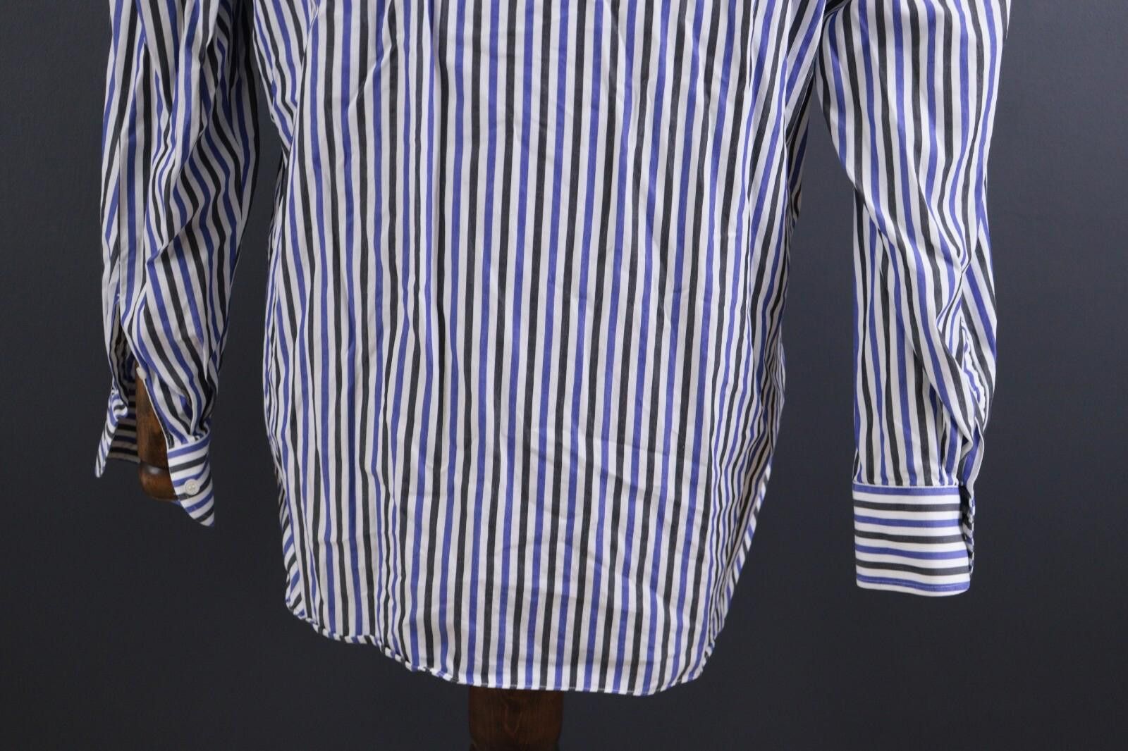 Luigi Borrelli Luigi Borrelli Bernies White-Blue-Black Shirt Size 41 16 Size US M / EU 48-50 / 2 - 7 Thumbnail