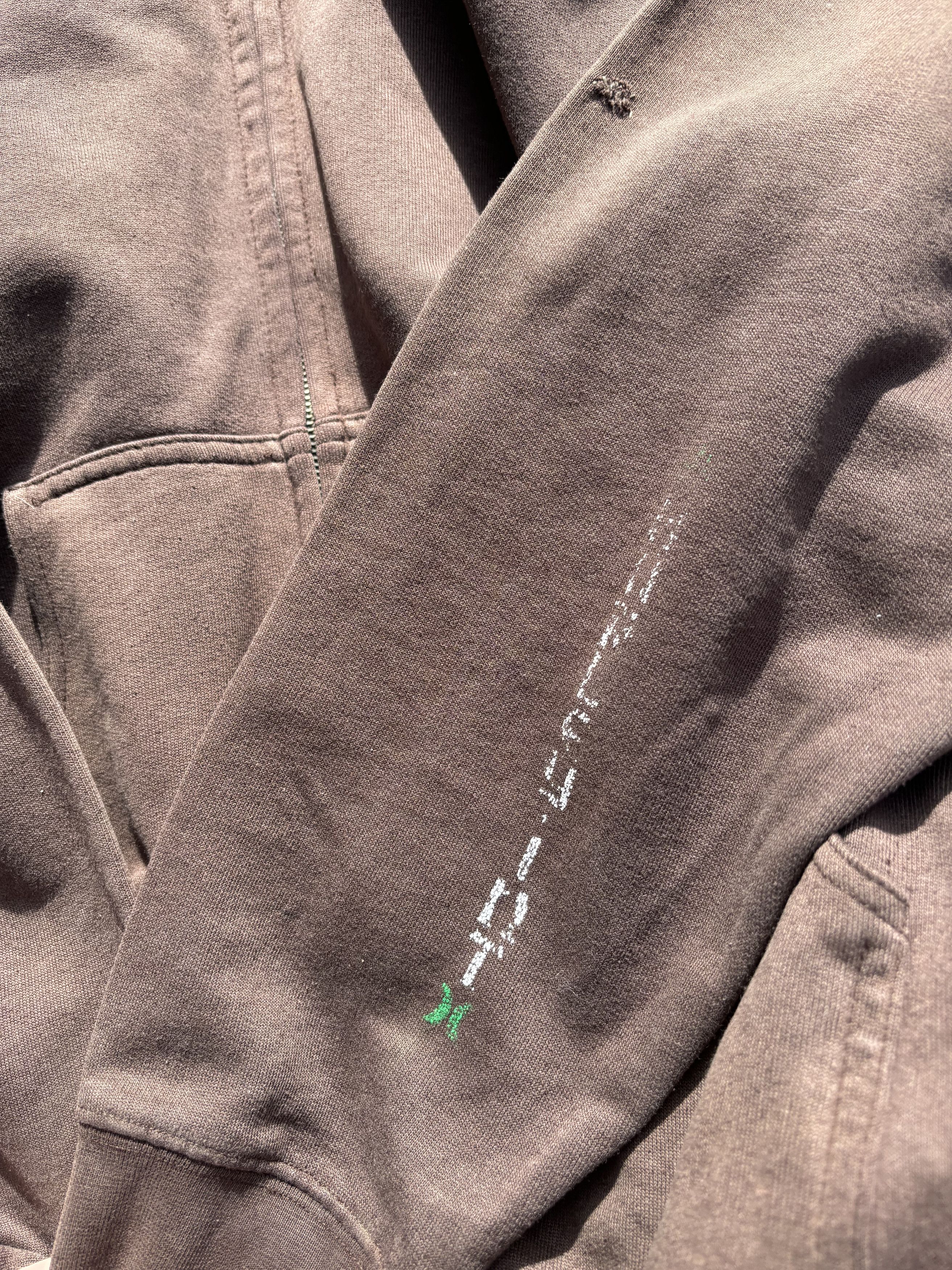 Hurley × Vintage Vintage Faded Hurley Mocha Brown Streetwear Hoodie Size US L / EU 52-54 / 3 - 9 Thumbnail