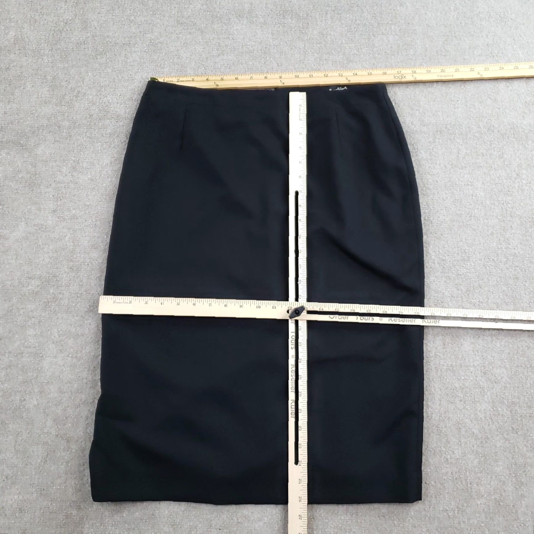 Margaret Howell Margaret Howell Skirt 46 Black Wool Pencil Lined Made In Italy Career Womens Size 32" / US 10 / IT 46 - 2 Thumbnail