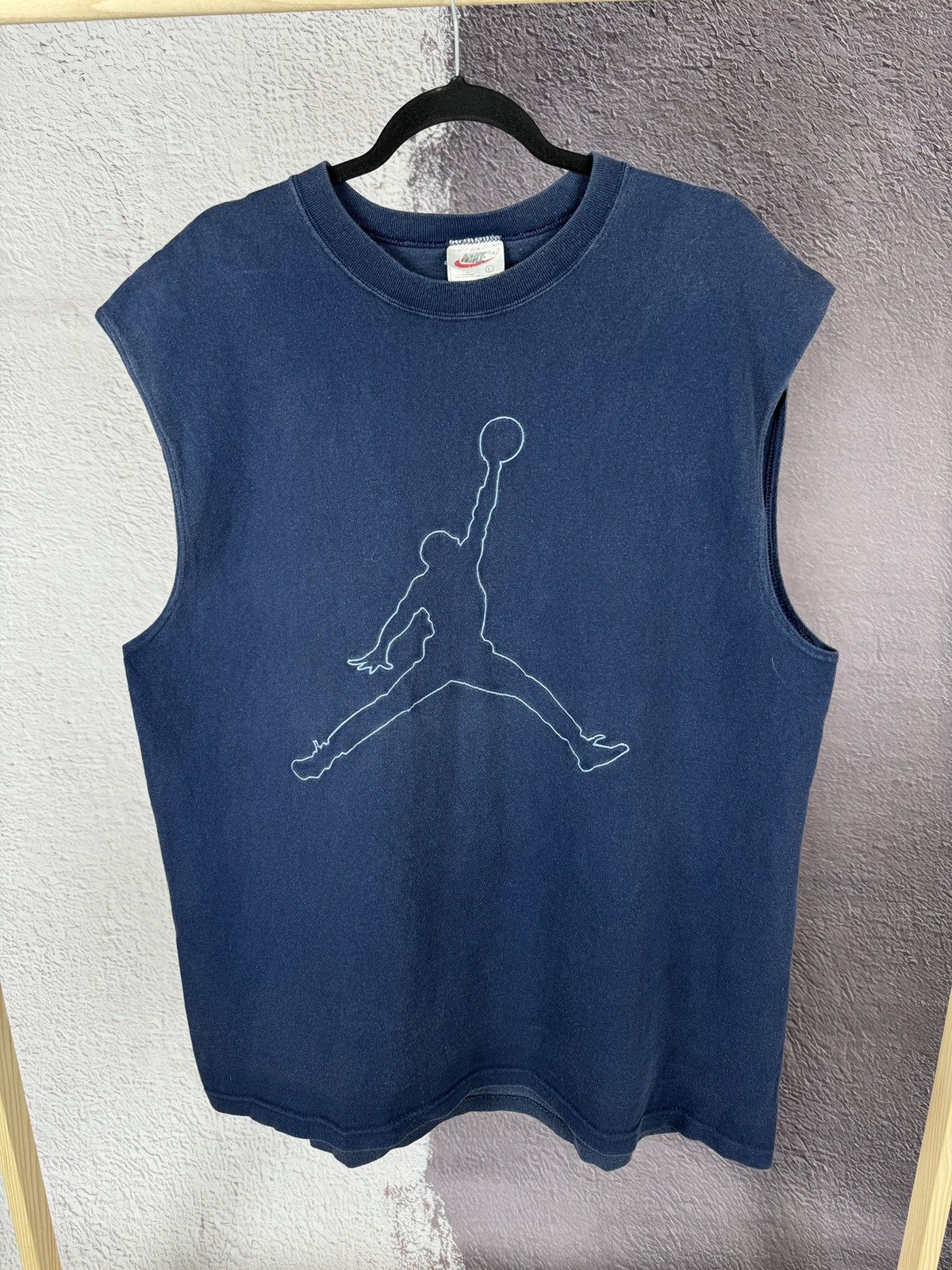 Jordan Brand Nike Air Jordan Vintage 90s Jumpman Made in Usa Sleveless Size US L / EU 52-54 / 3 - 6 Thumbnail