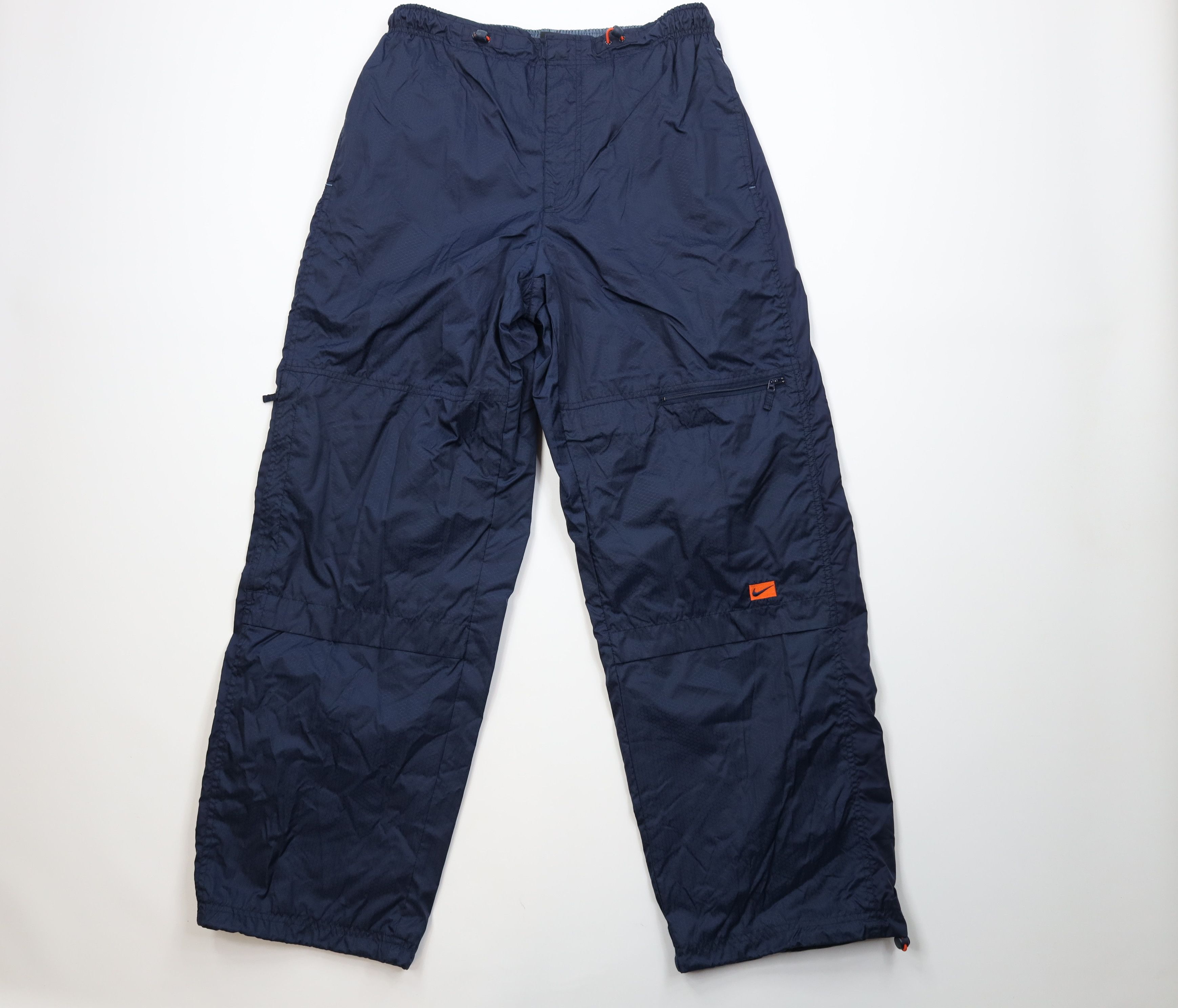 Nike Vintage Y2K Nike Swoosh Honeycomb Ripstop Wide Leg Pants Size US 36 / EU 52 - 1 Thumbnail
