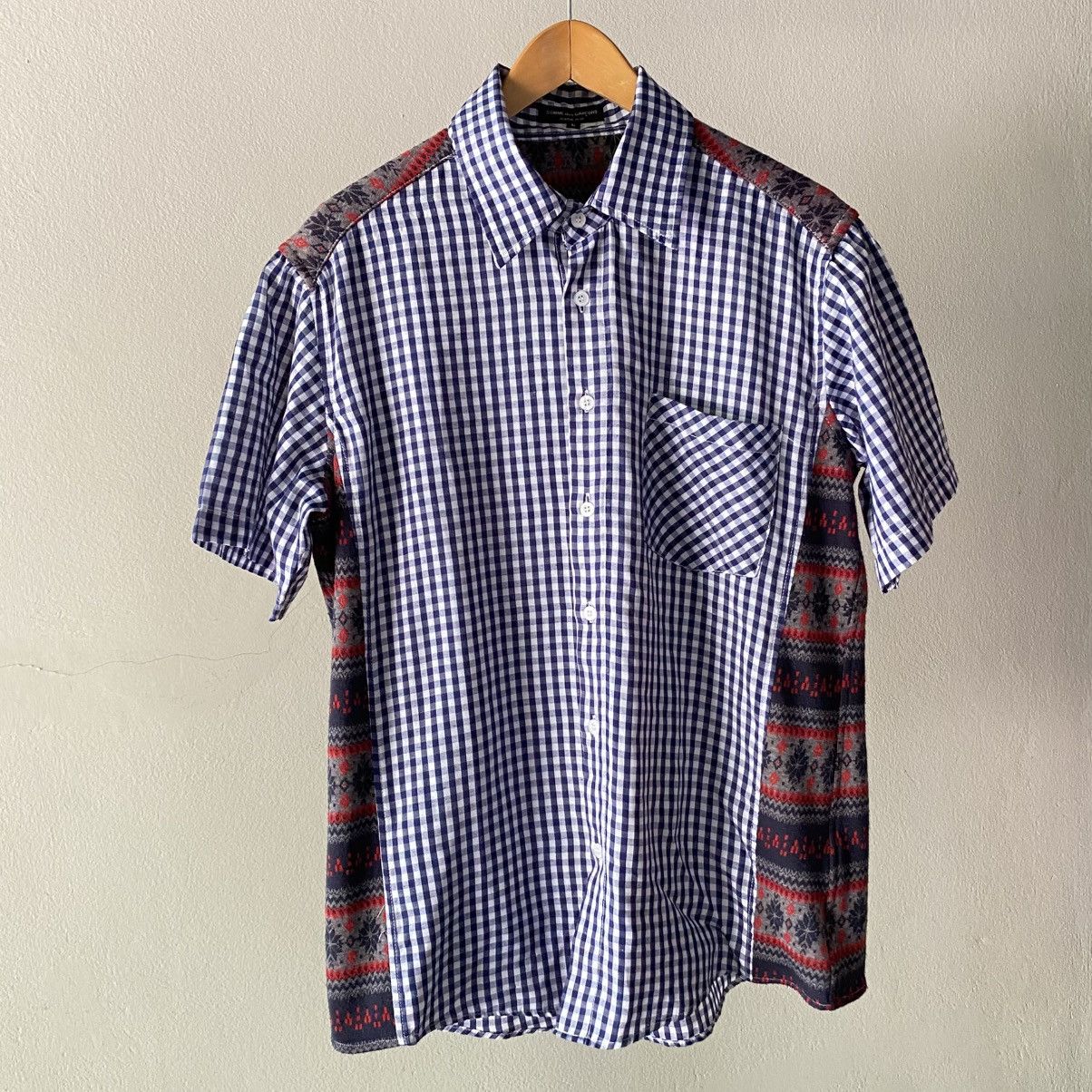 Comme des Garcons × Comme des Garcons Homme Plus COMME des GARCONS Patchwork Checkered Fusion Shirt Size US L / EU 52-54 / 3 - 6 Thumbnail