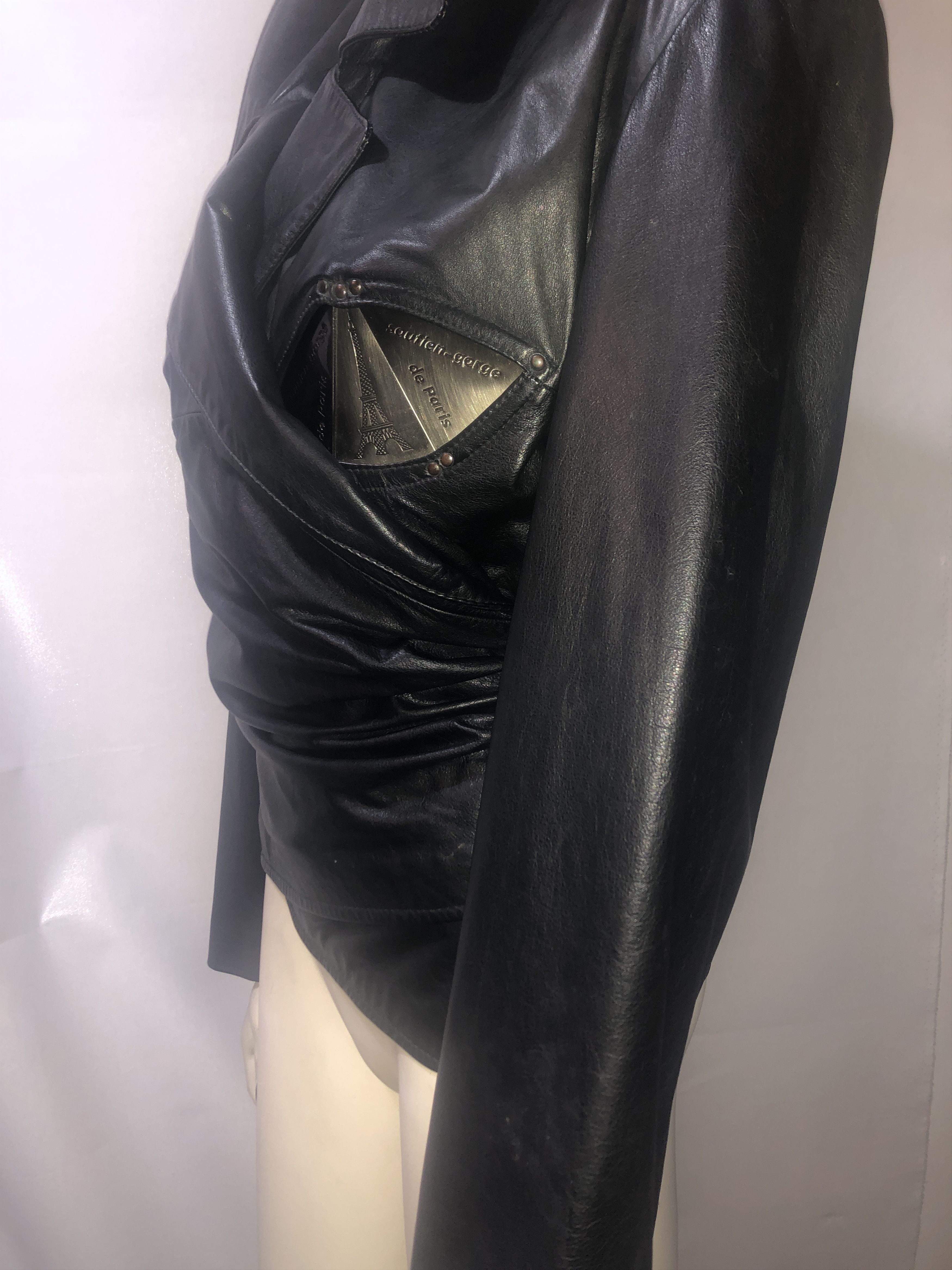 Calugi e Gianelli Metallic bra Bondage Leather Jacket Size L / US 10 / IT 46 - 12 Thumbnail